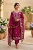 Purple Mul Chanderi Unstitched Suit Set with Beautiful Dupatta - 752-9180C