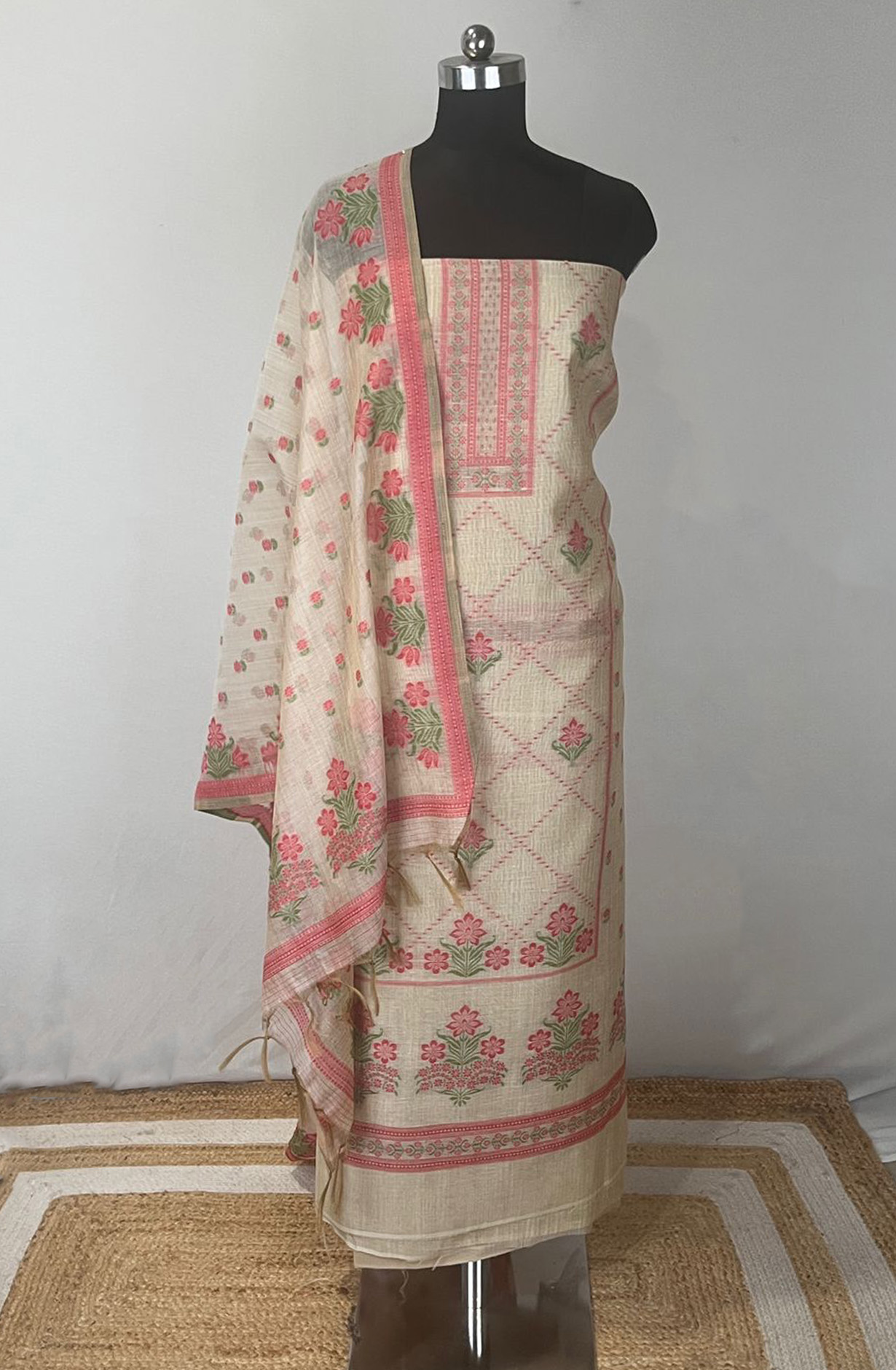 Red Chanderi Beautiful Suit Set with Chanderi Dupatta - 131-MW175
