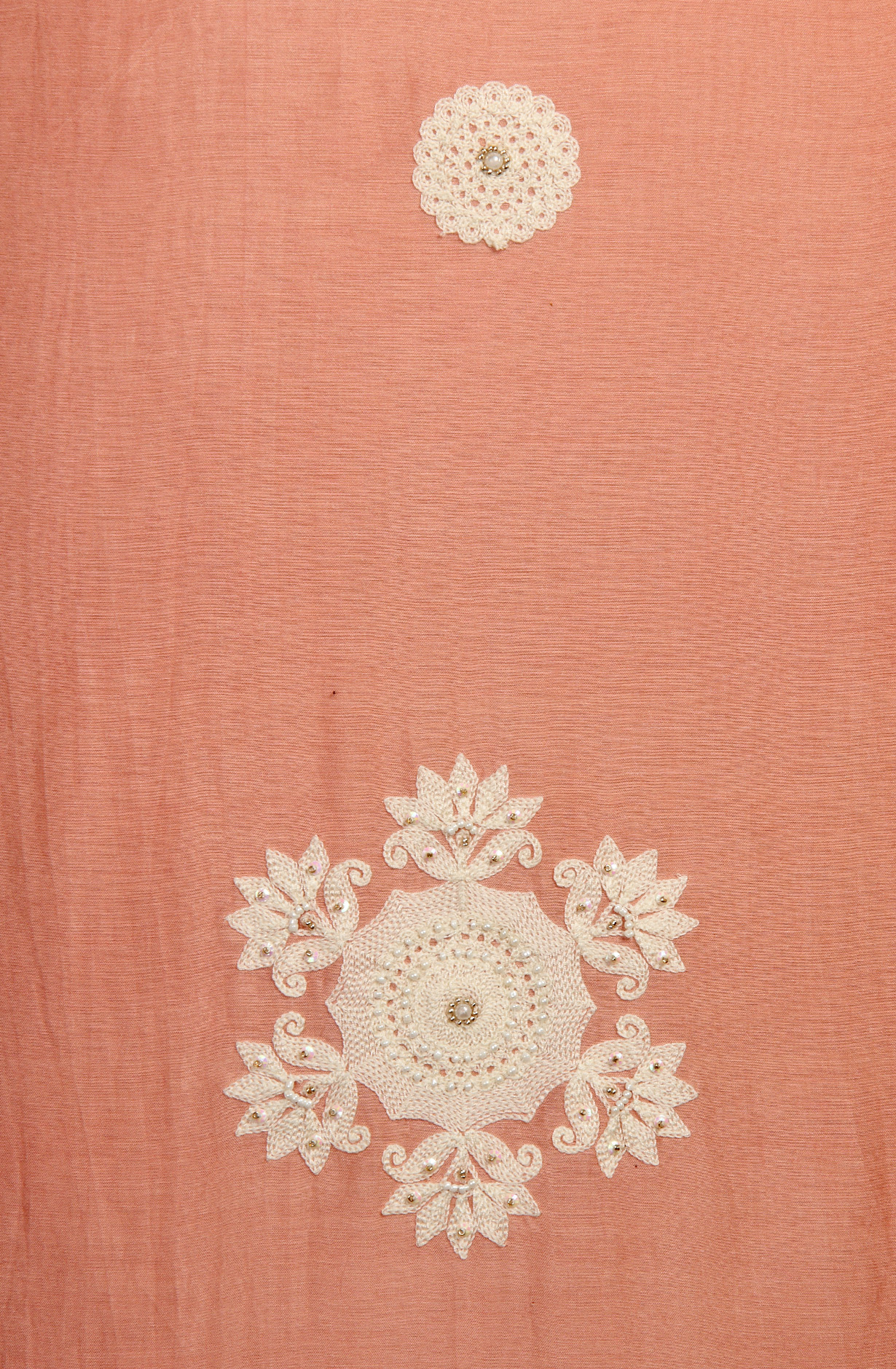 Pink Muslin Festive Unstitched Salwar Kameez with Organza Dupatta - 131-80885