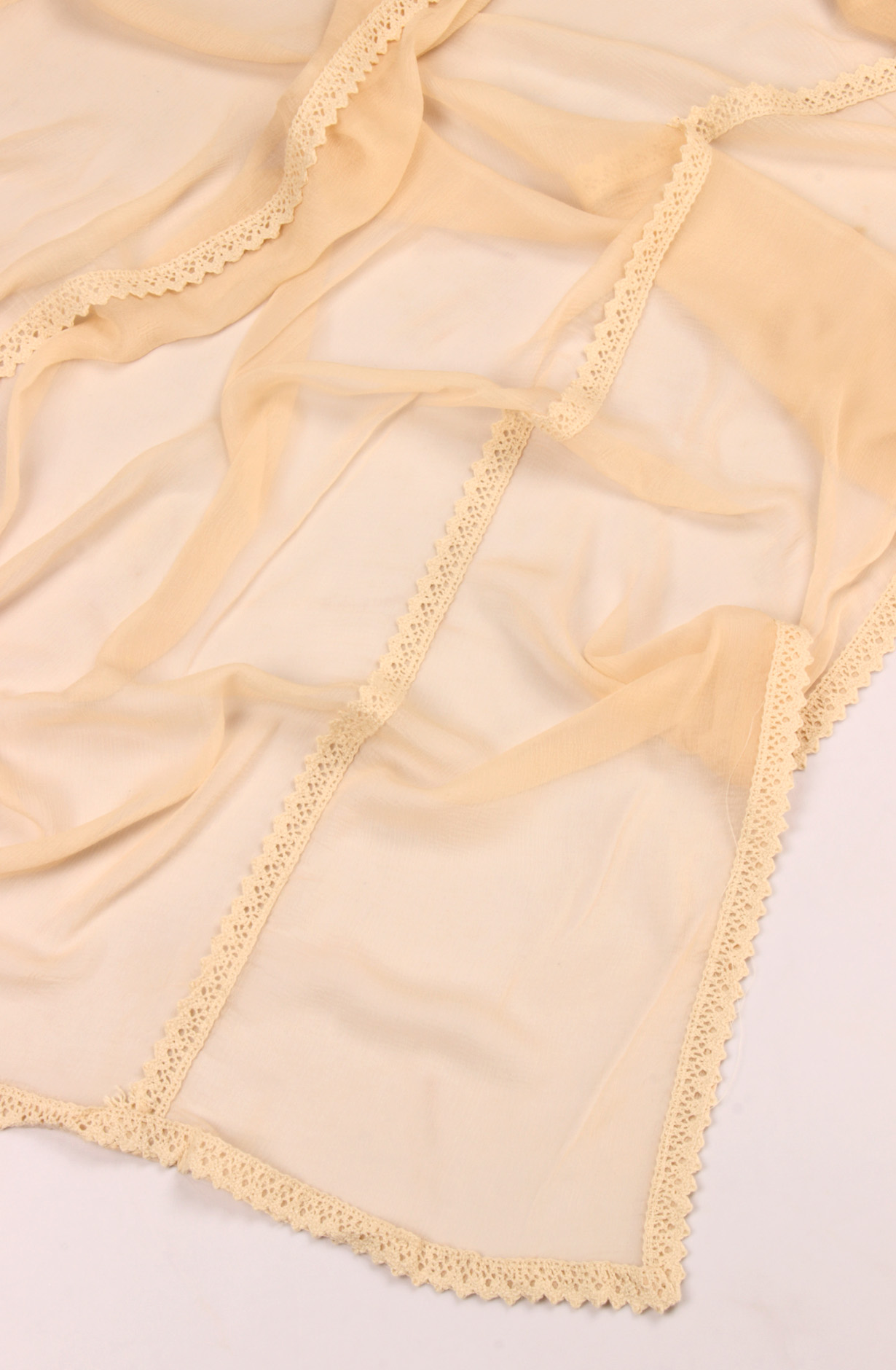 Beige Muslin Unstitched Salwar Kameez with Chiffon Dupatta - 131-CA15575