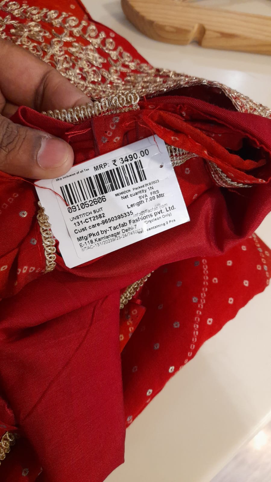 Maroon Beautiful Modal Unstitched Salwar Suit - 131-CT2582