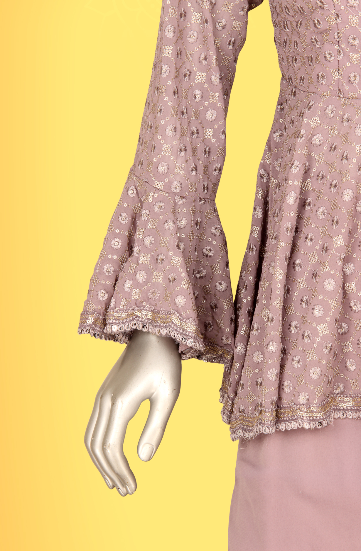 Lavender Designer Georgette Partywear Ready-to-Wear Sharara Suit - 131-D5918