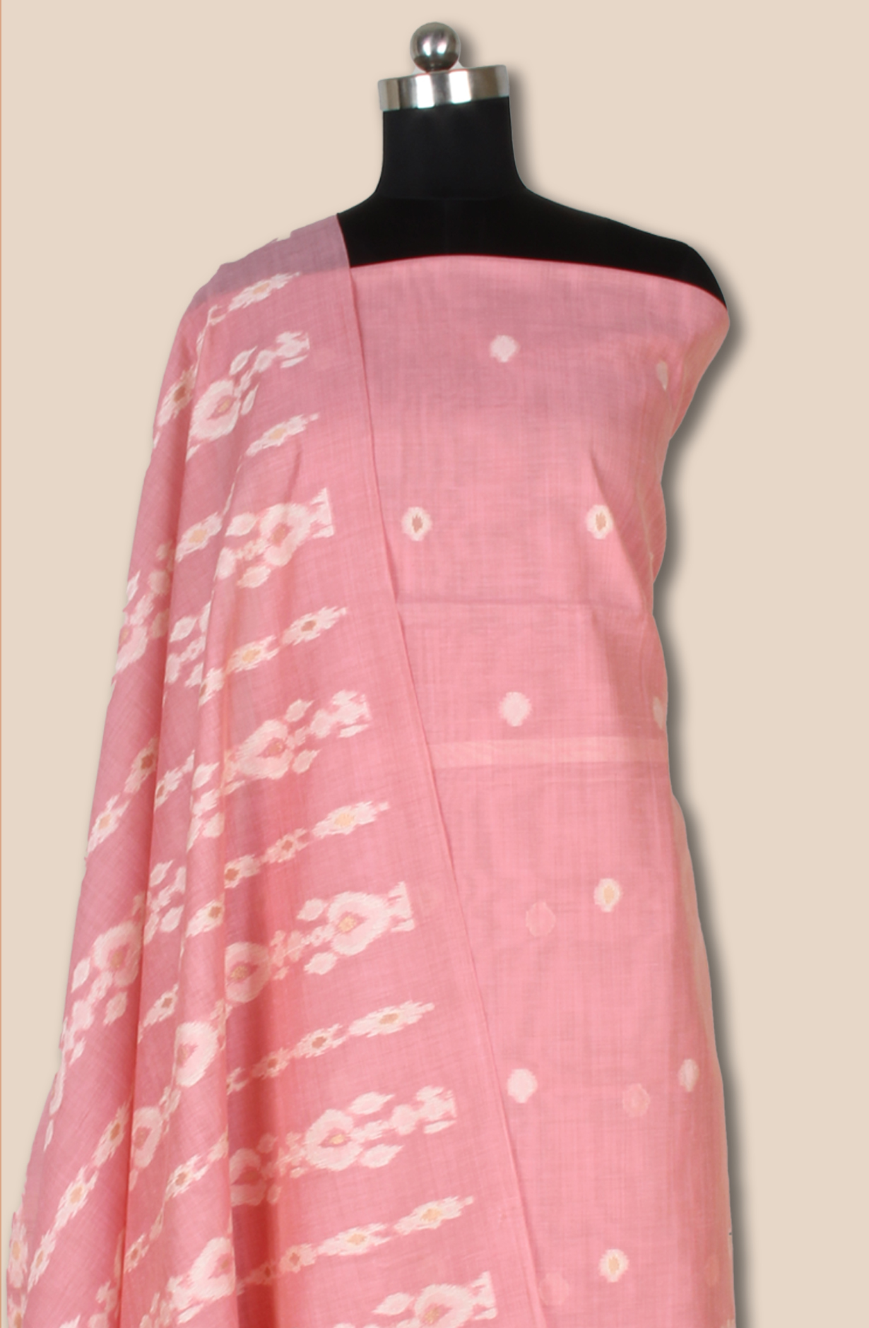 Pink Chanderi Woven Unstitched Salwar Suit Dupatta - 131-EF6220