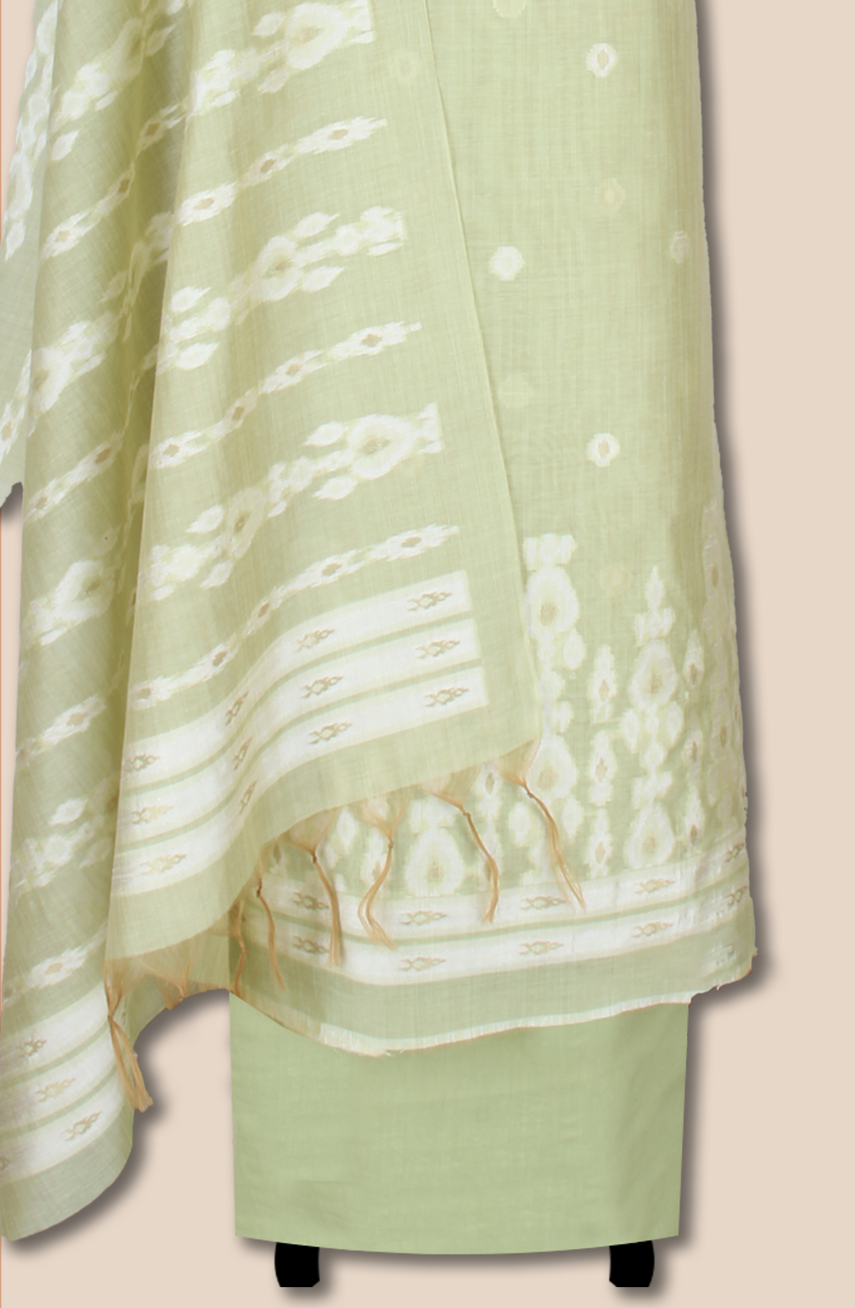 Parrot Green Chanderi Woven Unstitched Salwar Kameez Dupatta - 131-EF6220E