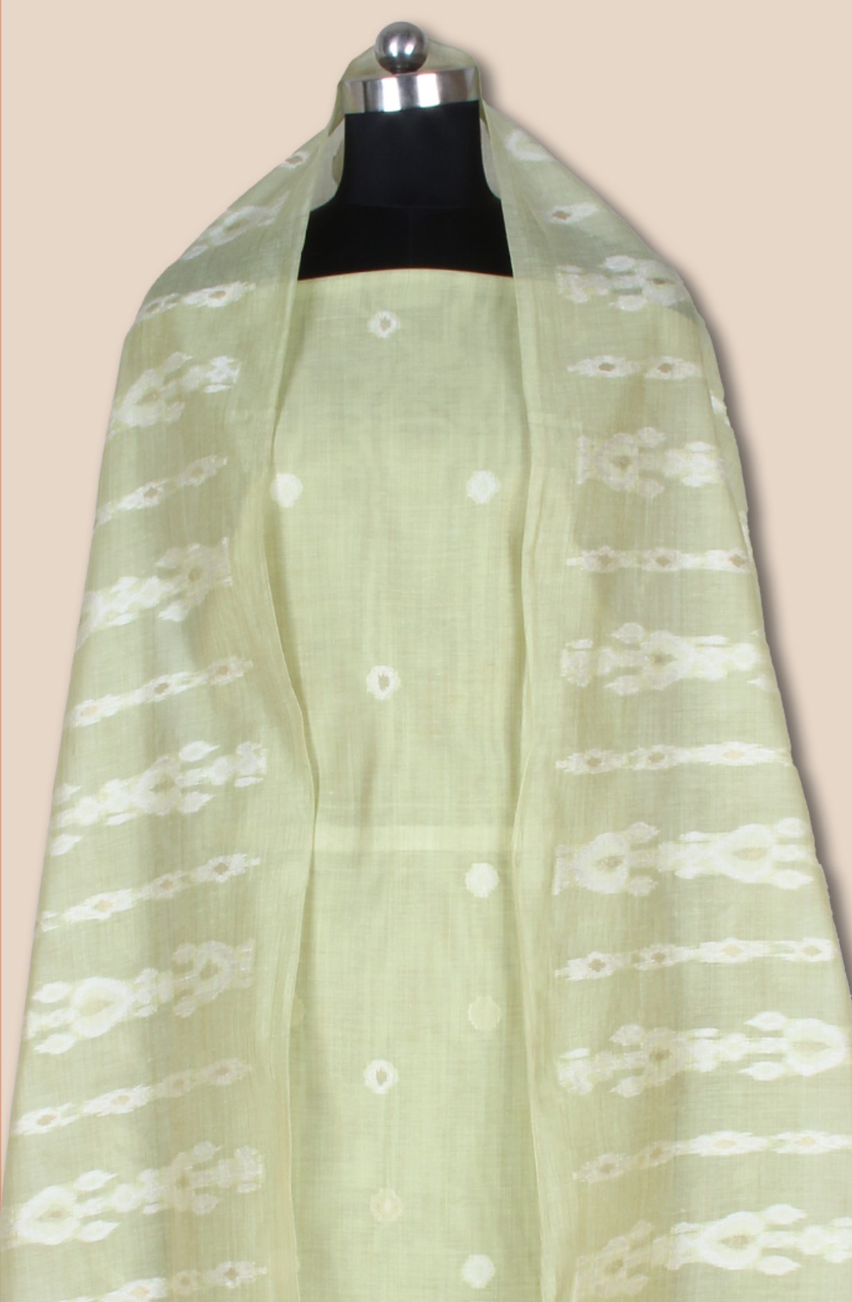 Parrot Green Chanderi Woven Unstitched Salwar Kameez Dupatta - 131-EF6220E