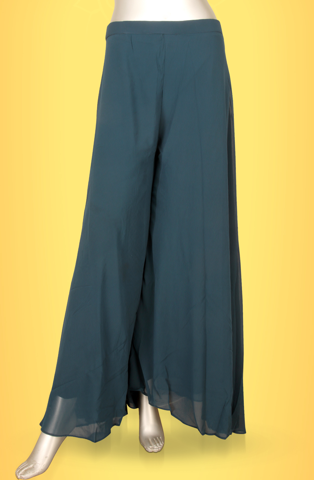 Teal Beautiful Georgette Partywear Stitched Palazzo Suit - 131-GC608