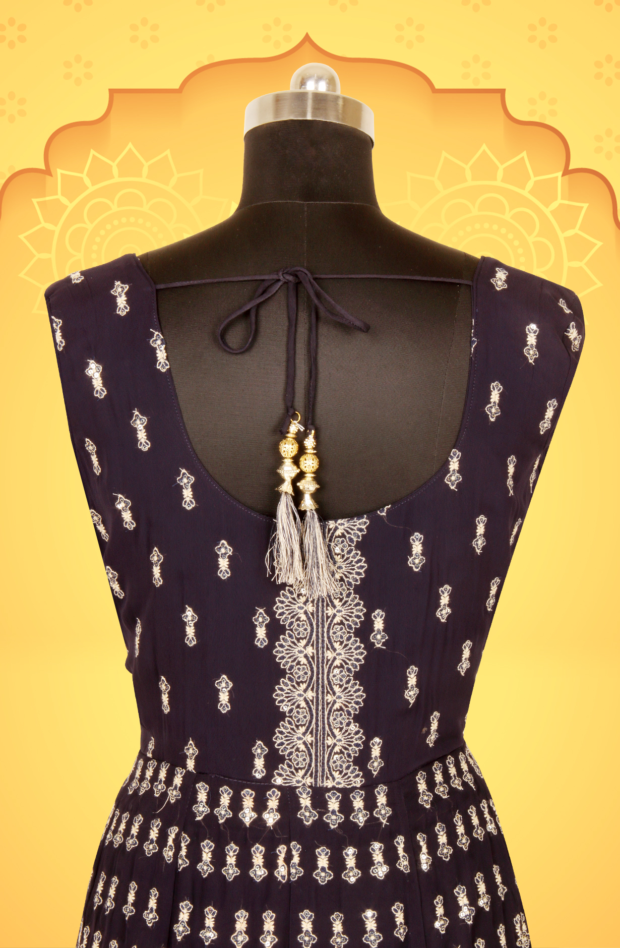 Blue Designer Readymade Georgette Gown - 131-GC655