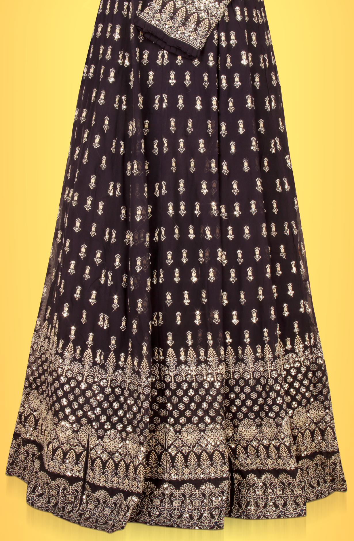 Blue Designer Readymade Georgette Gown - 131-GC655