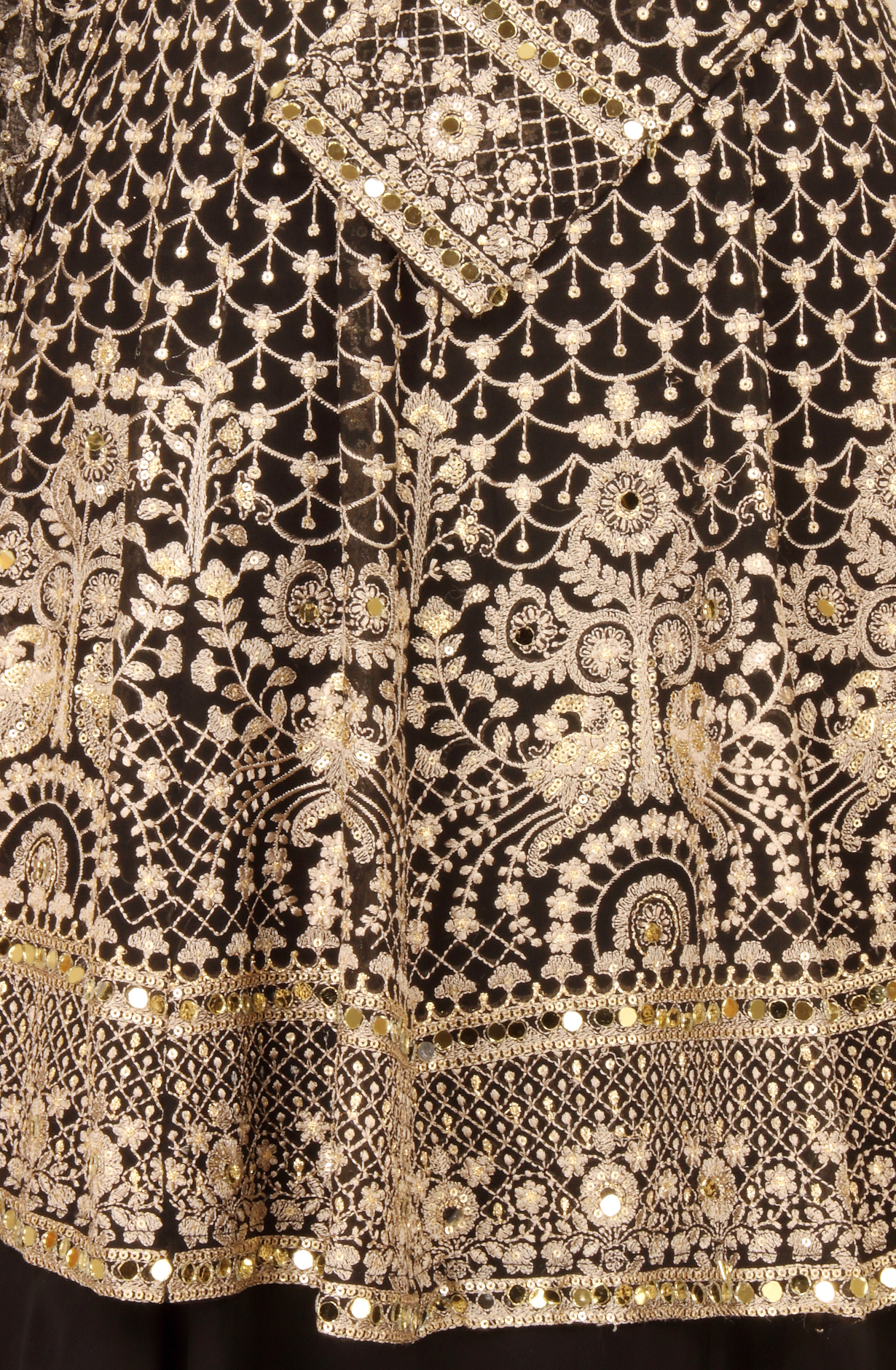 Designer Black Georgette Partywear Readymade Skirt Suit - 131-GC657