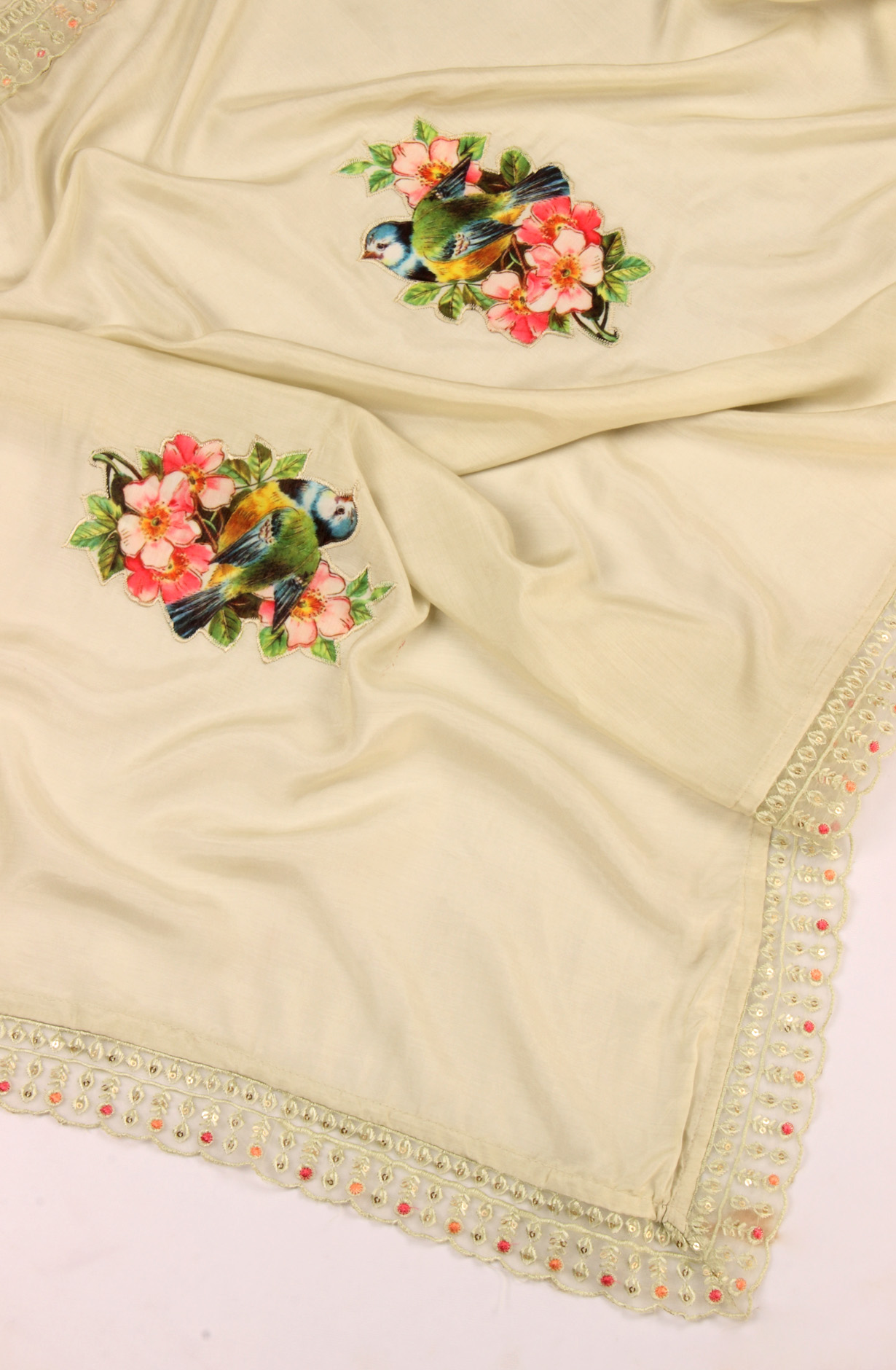 Sea Green Muslin Beautiful Unstitched Salwar Kameez with Dupatta - 131-GG7558