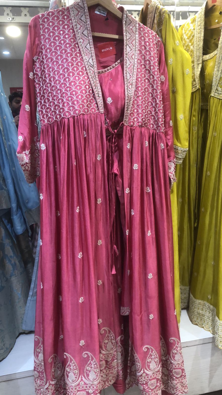 Pink Embroidered Designer Stitched Suit - 131-MT1180