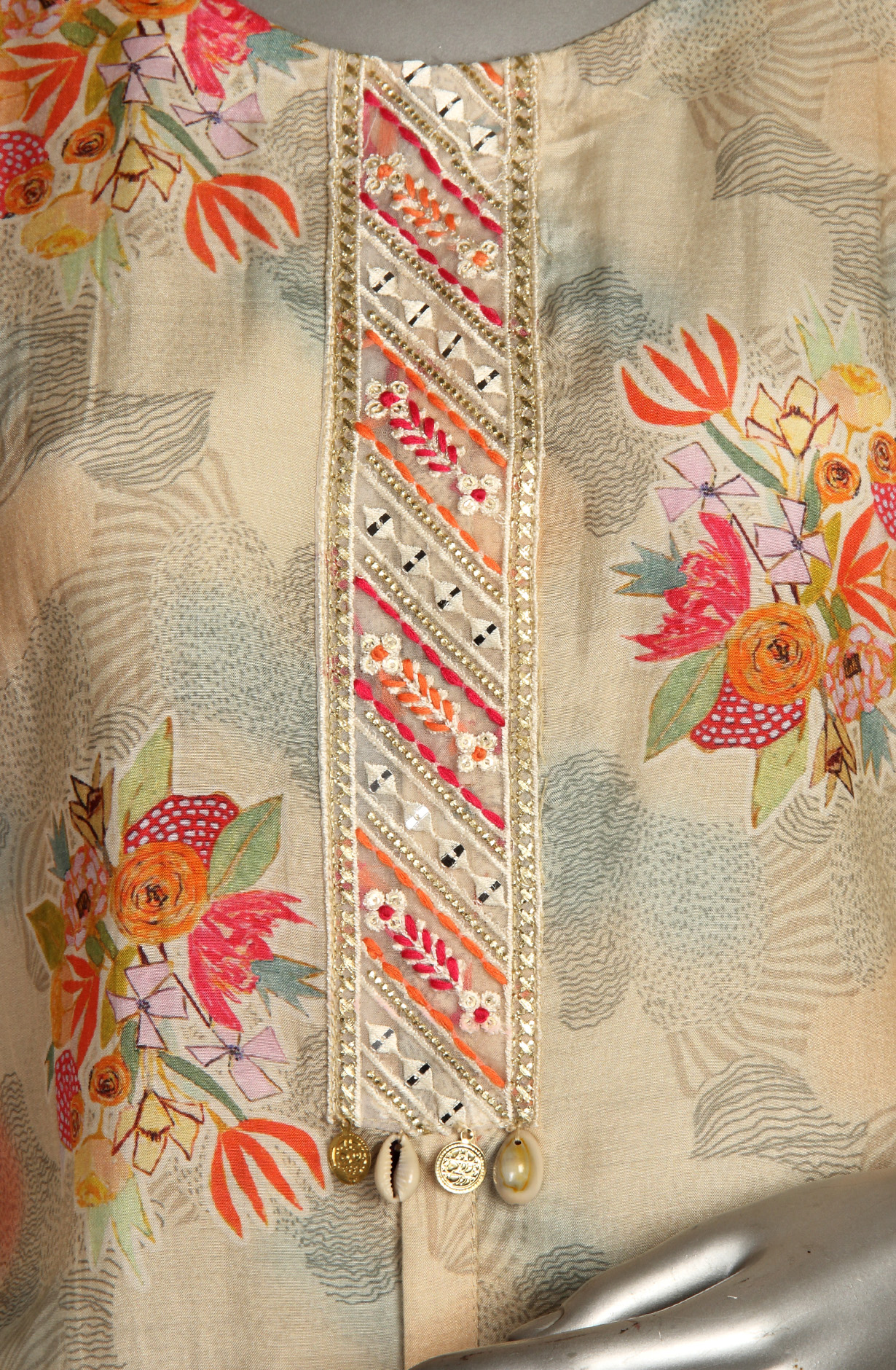 Multicolor Modal Printed Tunic with Pants Co-Ords - 131-MTKT1816