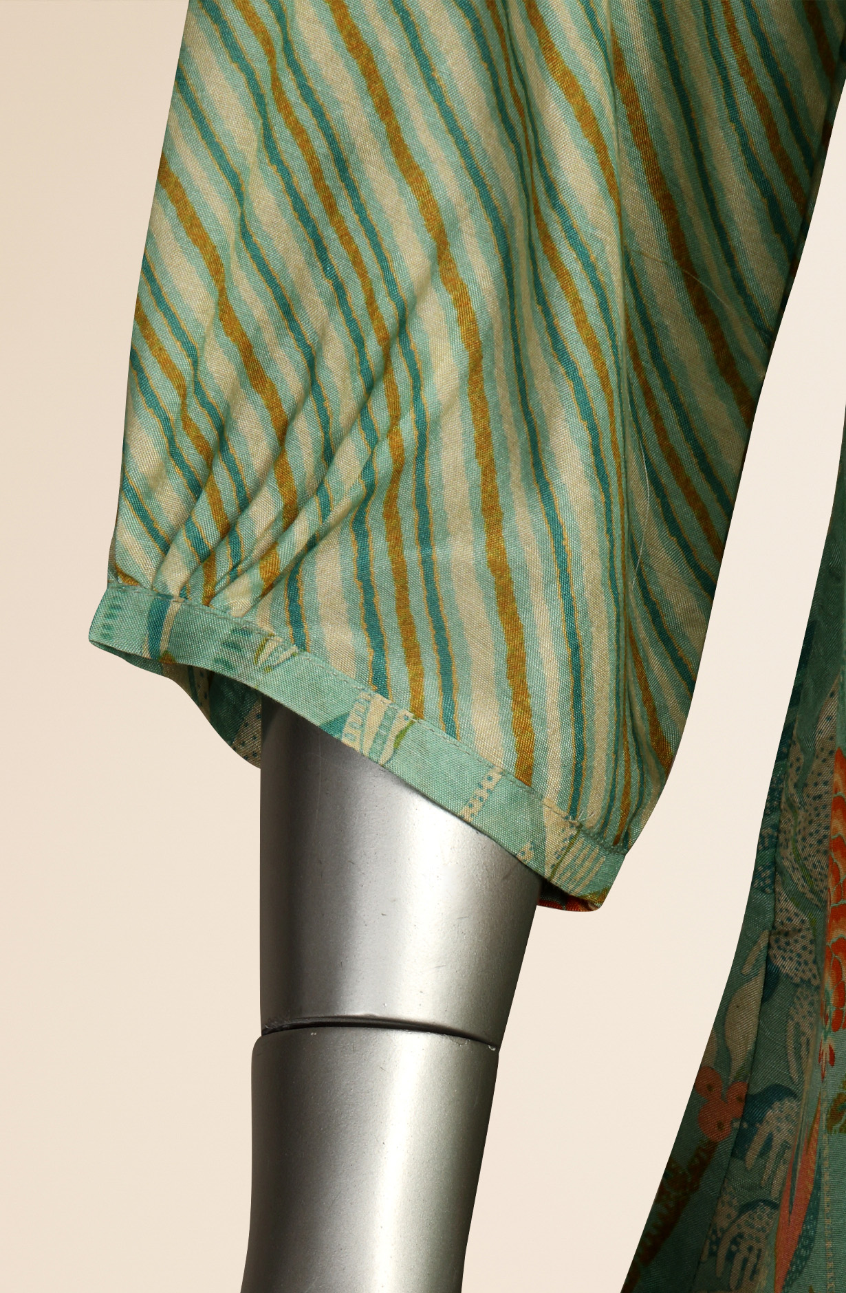 Women Green Printed A-Line Modal Top with Pants Co-Ords - 131-MTKT1827