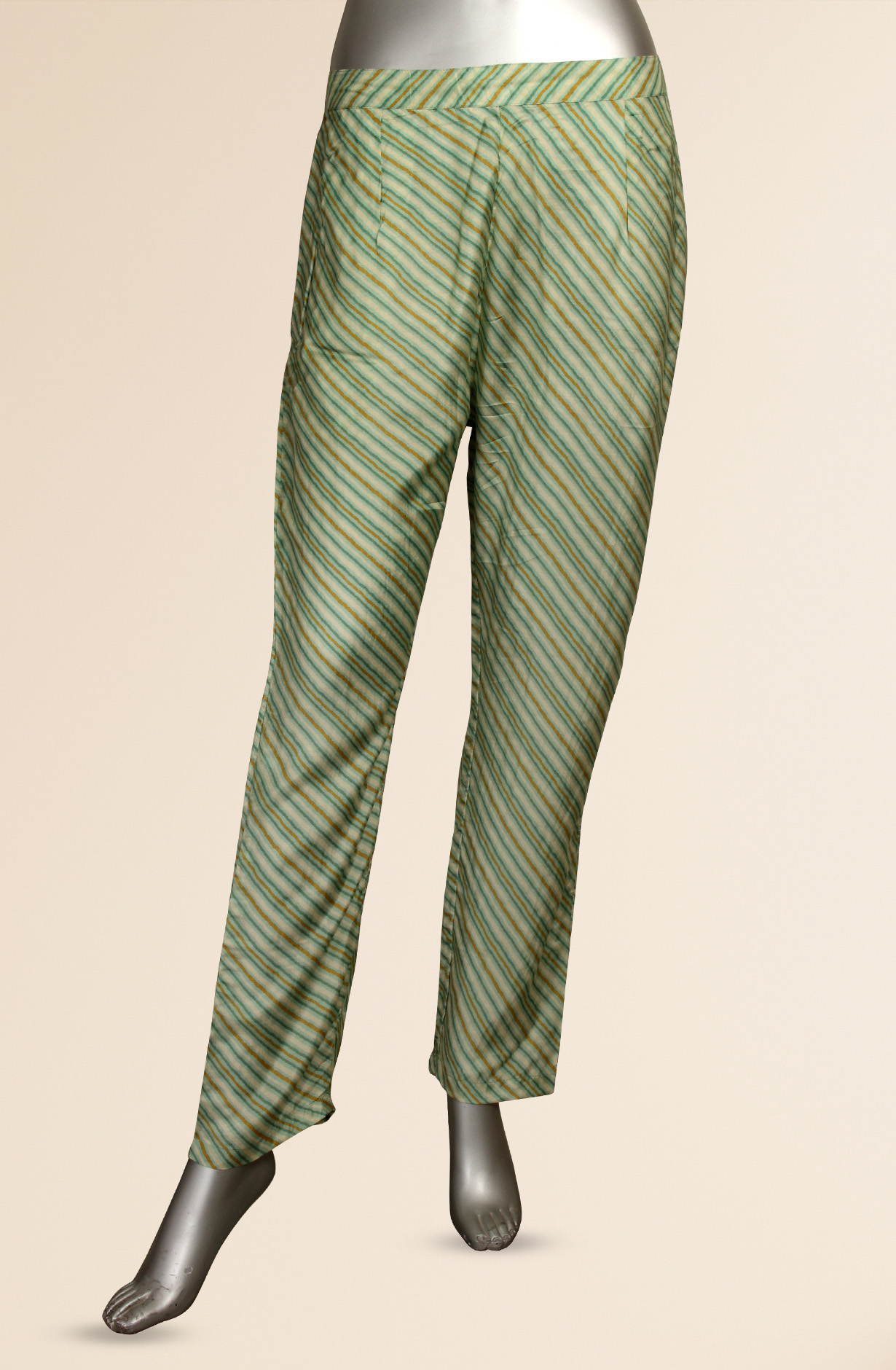 Women Green Printed A-Line Modal Top with Pants Co-Ords - 131-MTKT1827