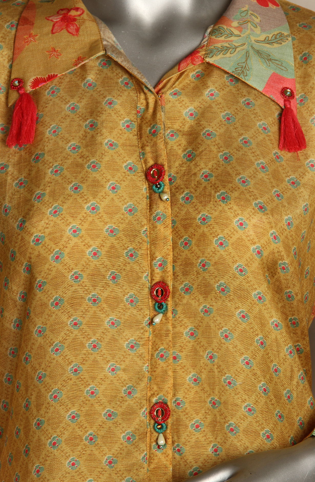 Multicolor Modal Printed Tunic with Dhoto Style Pants Co-Ords - 131-MTKT1853