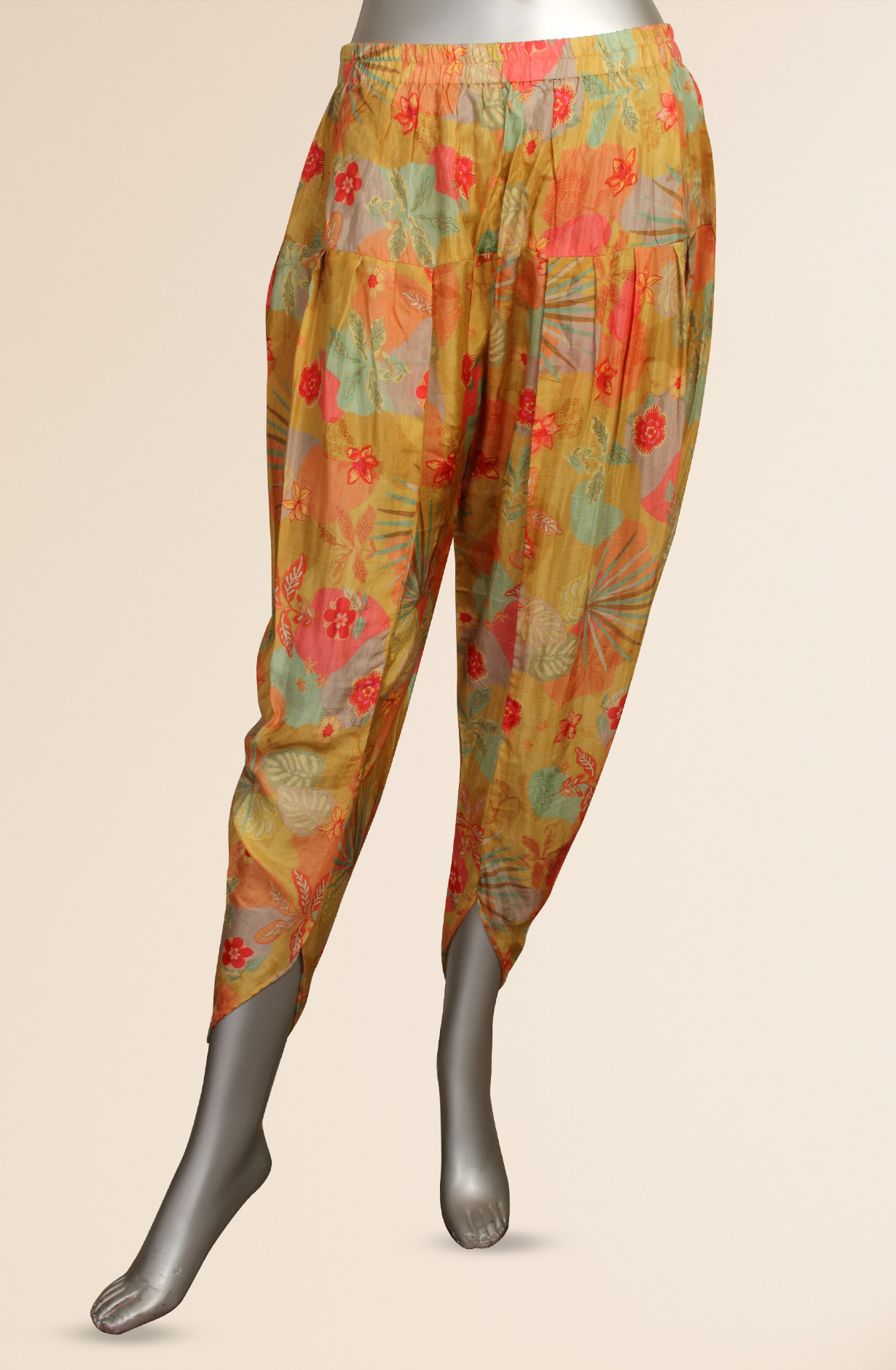 Multicolor Modal Printed Tunic with Dhoto Style Pants Co-Ords - 131-MTKT1853