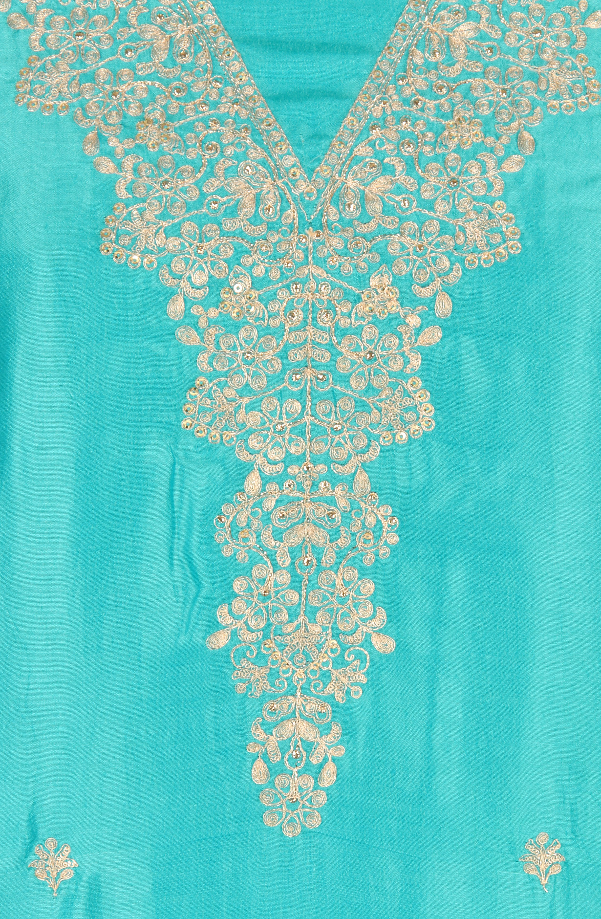 Firozi Beautiful Silk Salwar Kameez with Trendy Dupatta - 131-NAR2707