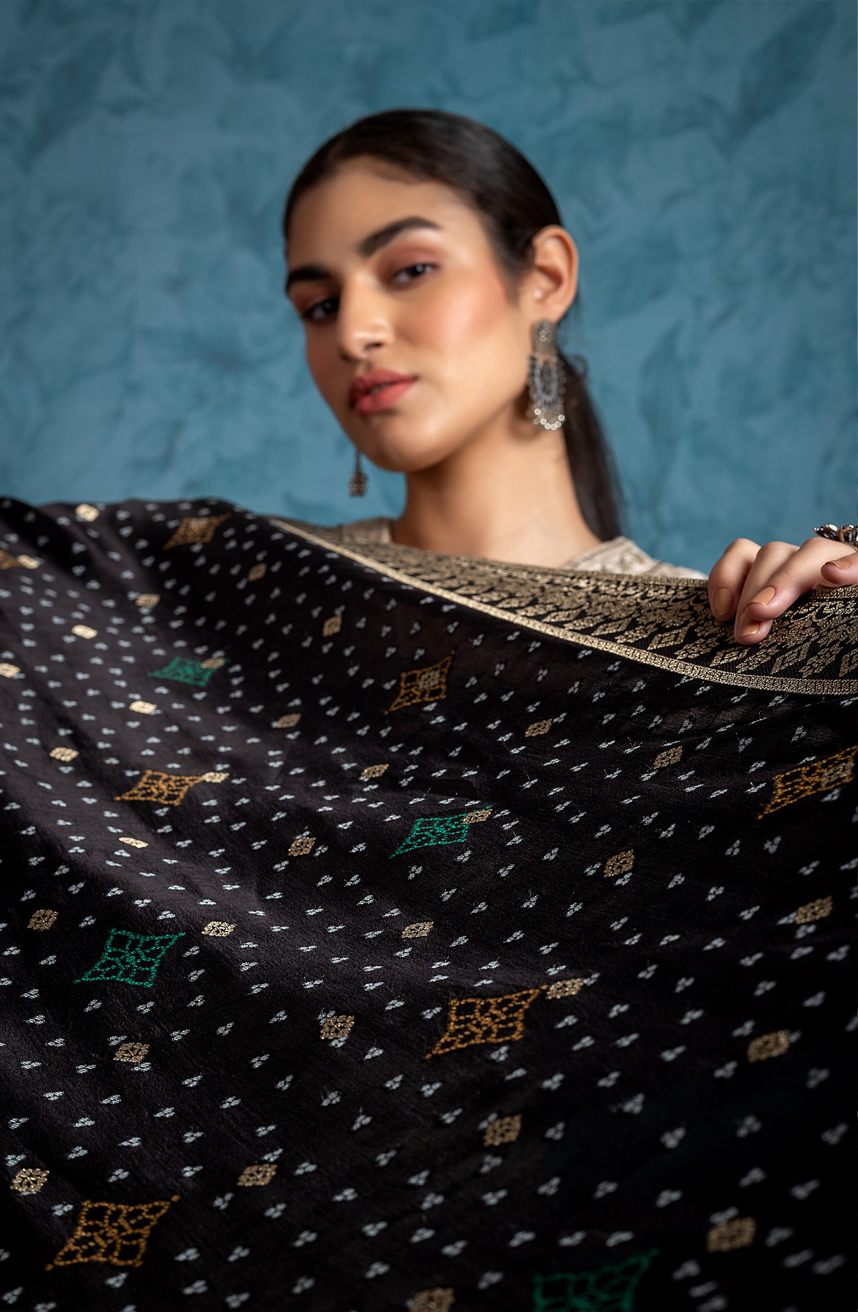 Cream Silk Unstitched Partywear Designer Salwar Kameez - 131-NAR2720