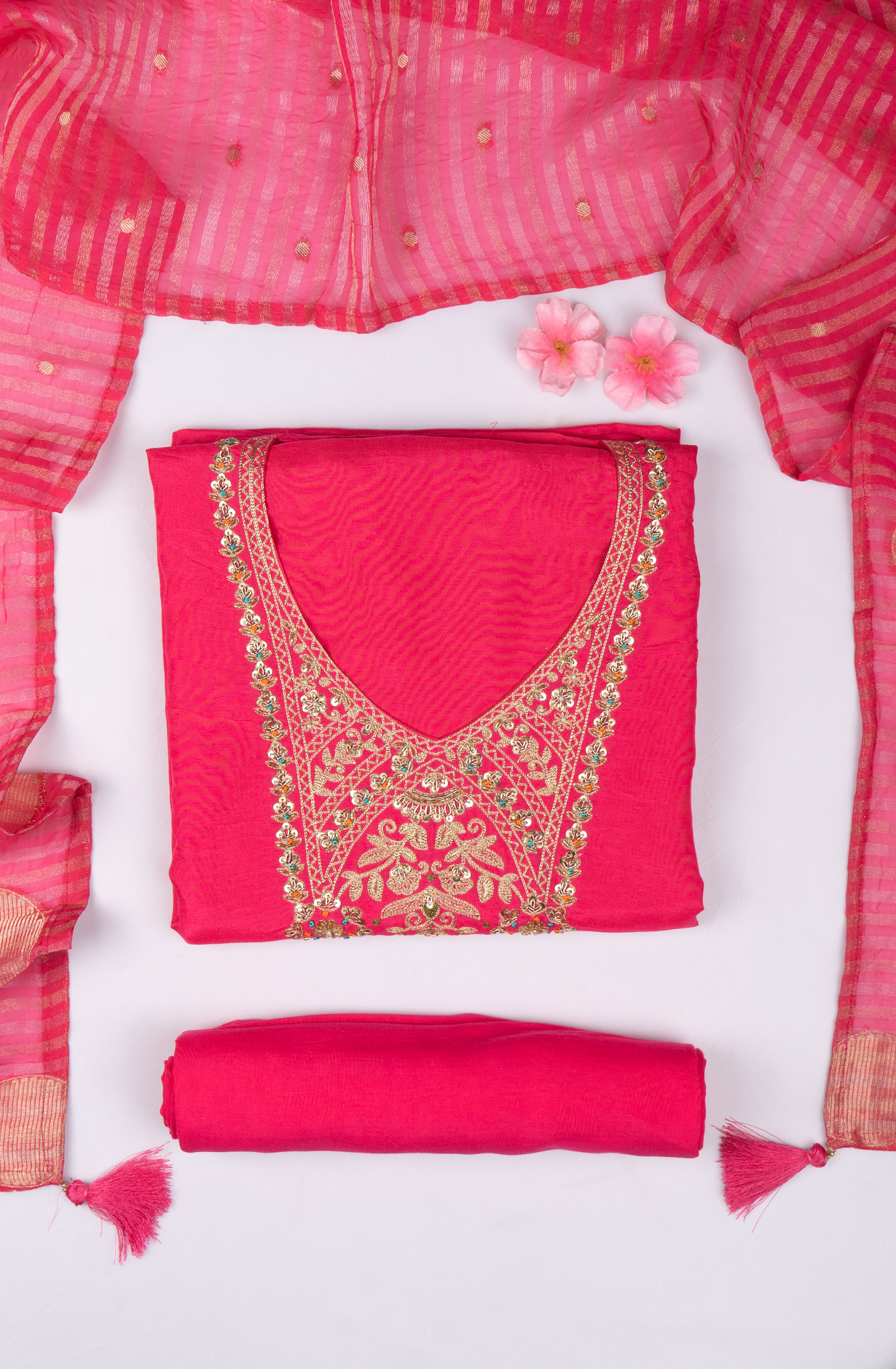 Rani Cotton Silk Suit with Dupatta - 131-NT7419