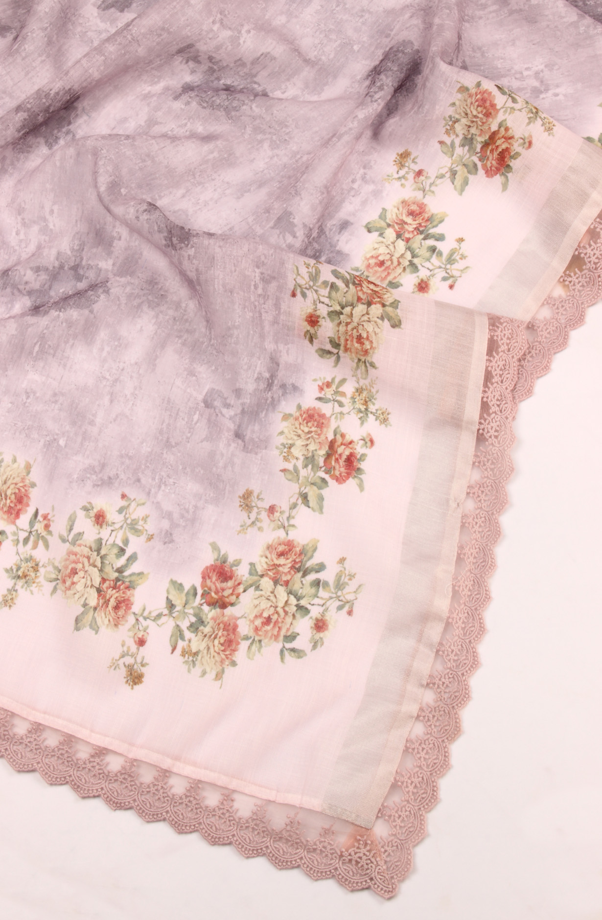 Mauve Linen Beautiful Salwar Kameez with Dupatta - 131-SD2163