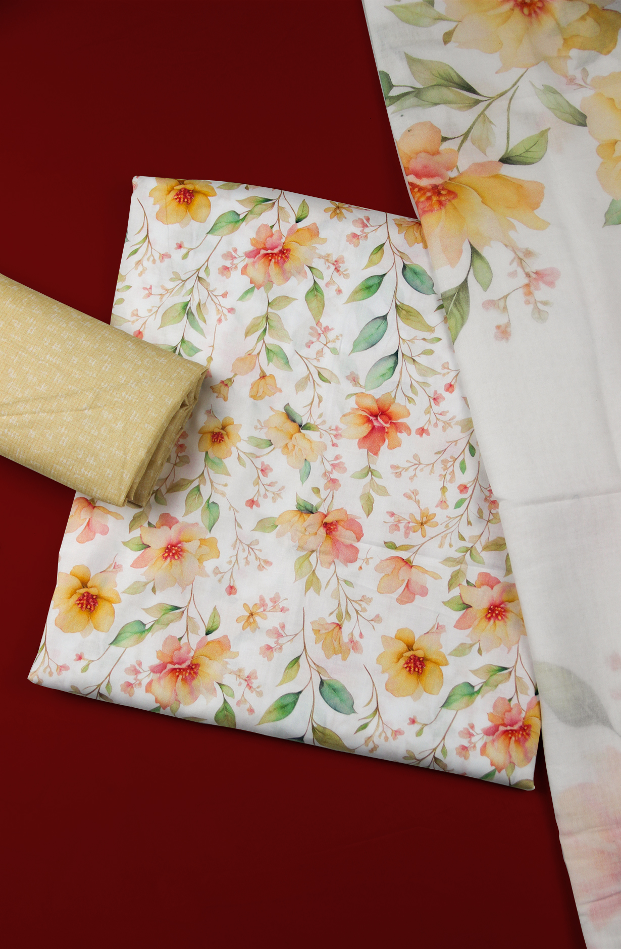 Beautiful Printed Pure Cotton Suit-Set - 131-STK3279