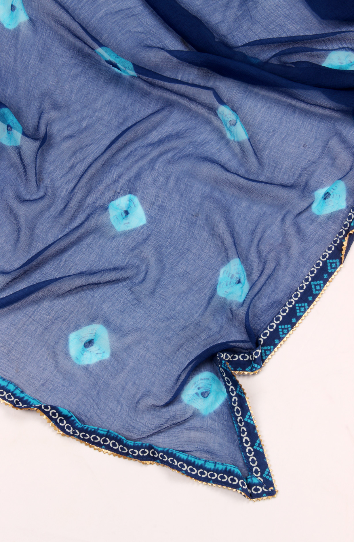 Blue Cotton Unstitched Salwar Kameez with Chiffon Dupatta - 131-STPL30A