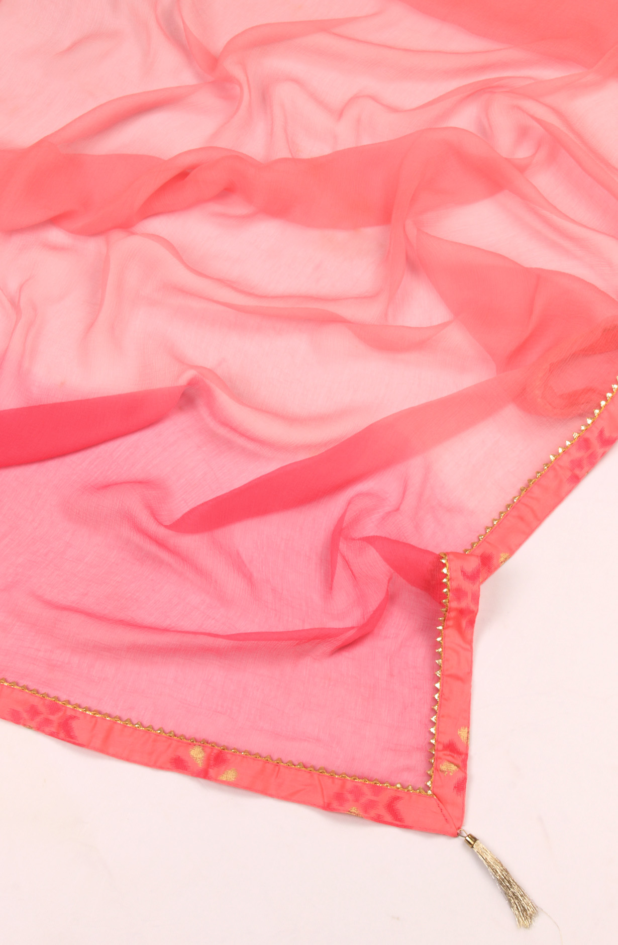 Pink Cotton Unstitched Salwar Kameez with Chiffon Dupatta - 131-STPL33B