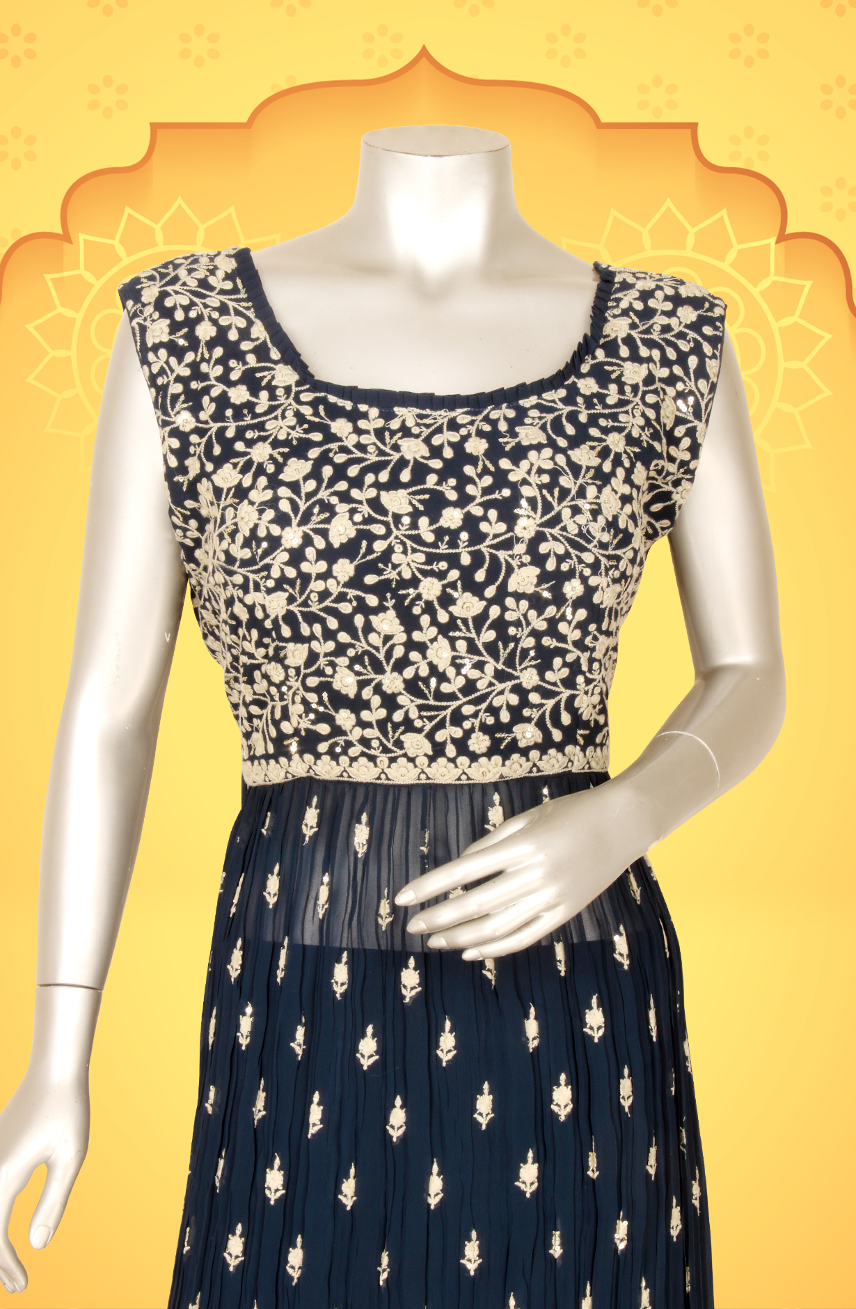 Teal Beautiful Georgette Partywear Stitched Palazzo Suit - 131-GC639A