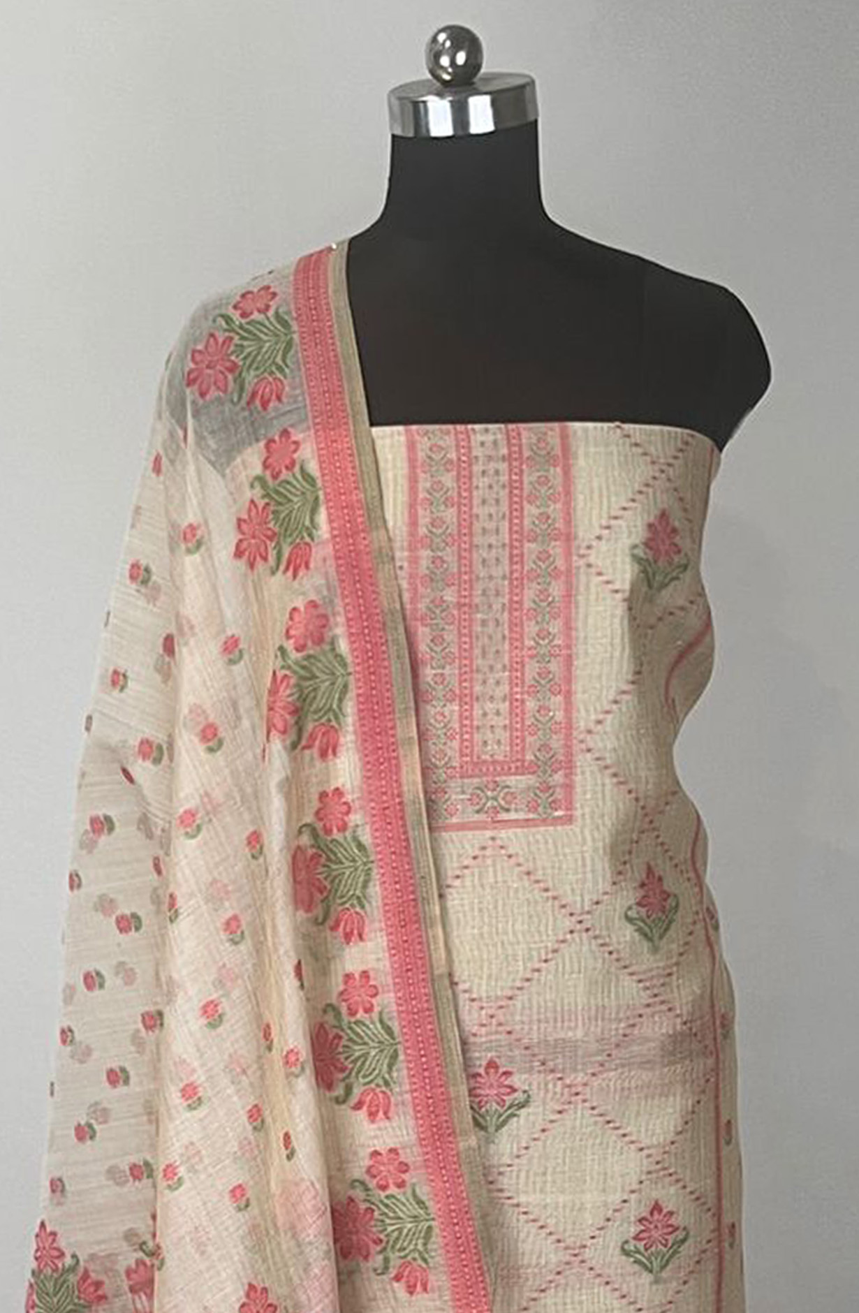 Red Chanderi Beautiful Suit Set with Chanderi Dupatta - 131-MW175
