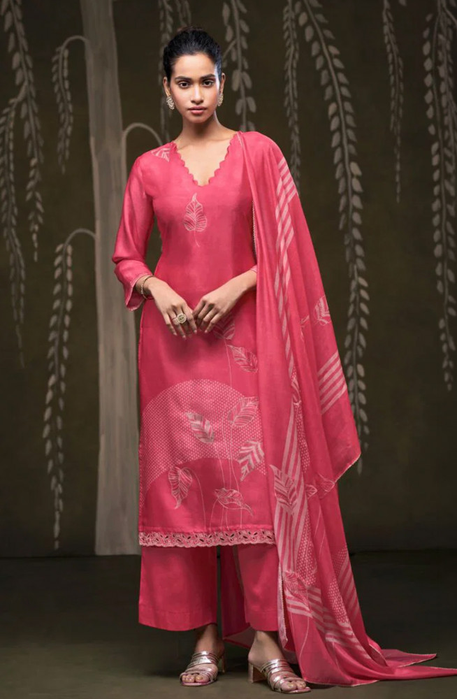 Image of Rani Russian Silk Unstitched Suit Set with Beautiful Dupatta - DEIS4289D