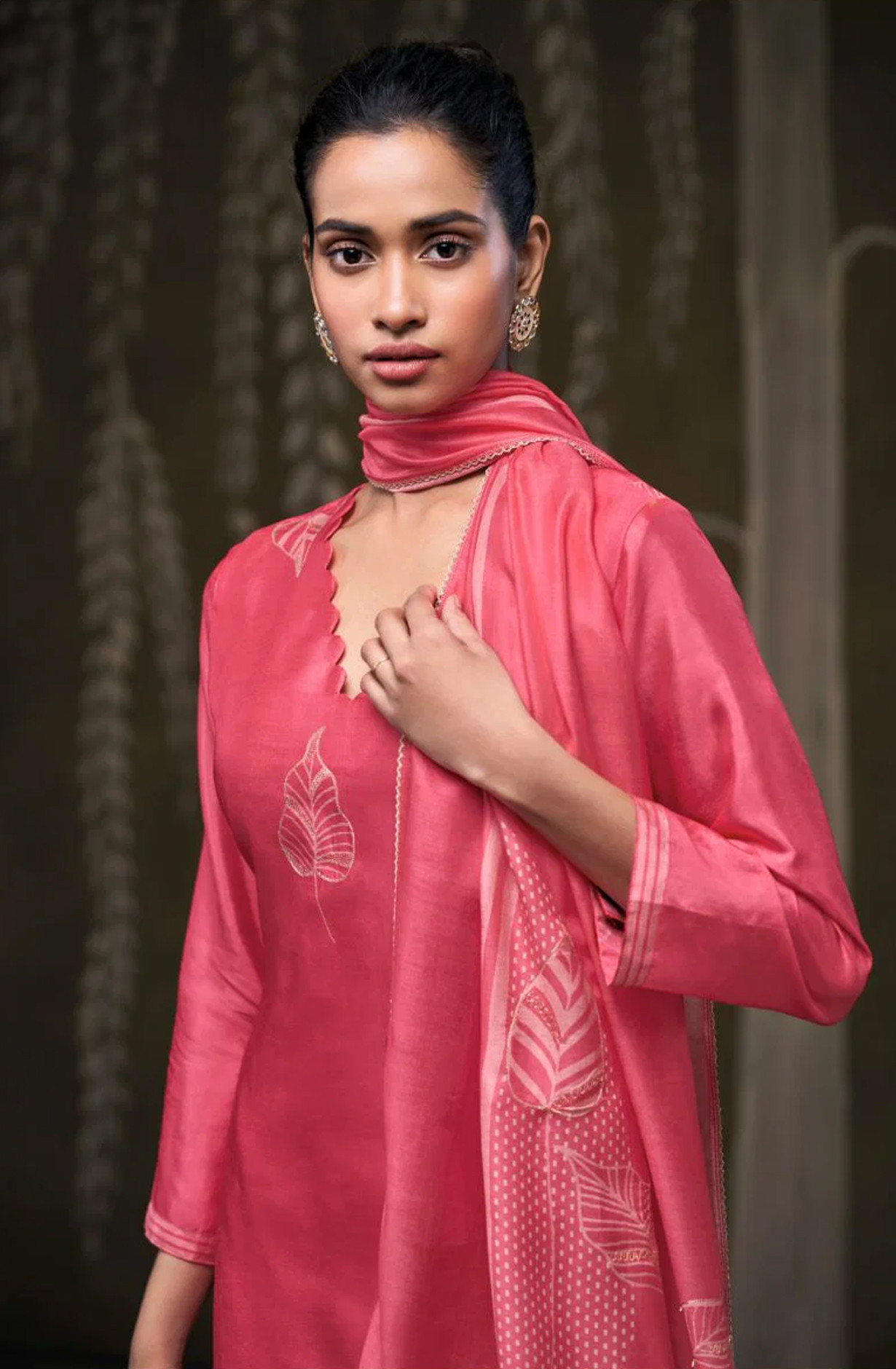Rani Russian Silk Unstitched Suit Set with Beautiful Dupatta - DEIS4289D
