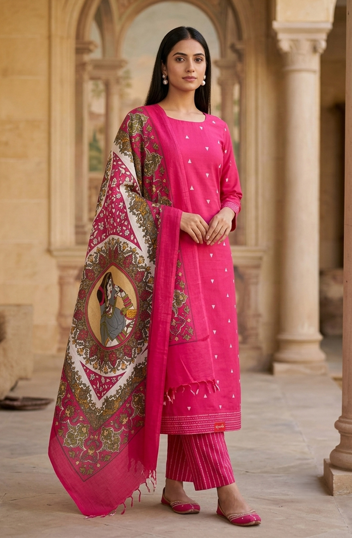 Rani Cotton Beautiful Suit Set with Beautiful Dupatta - 1027-CHAWAA-14