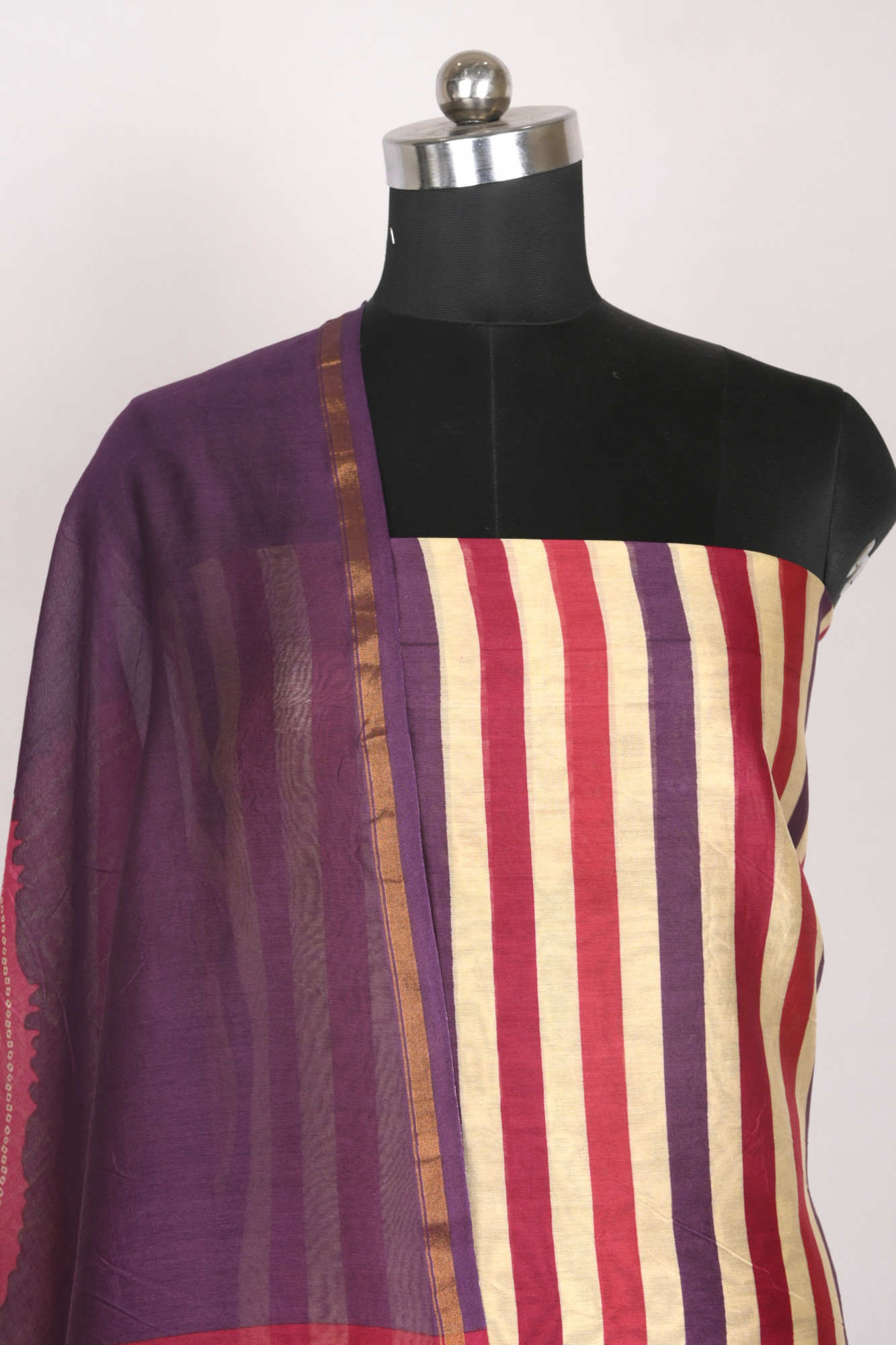 Purple Maheshwari Beautiful Suit Set with Dupatta - 811-LV-US3715-15B