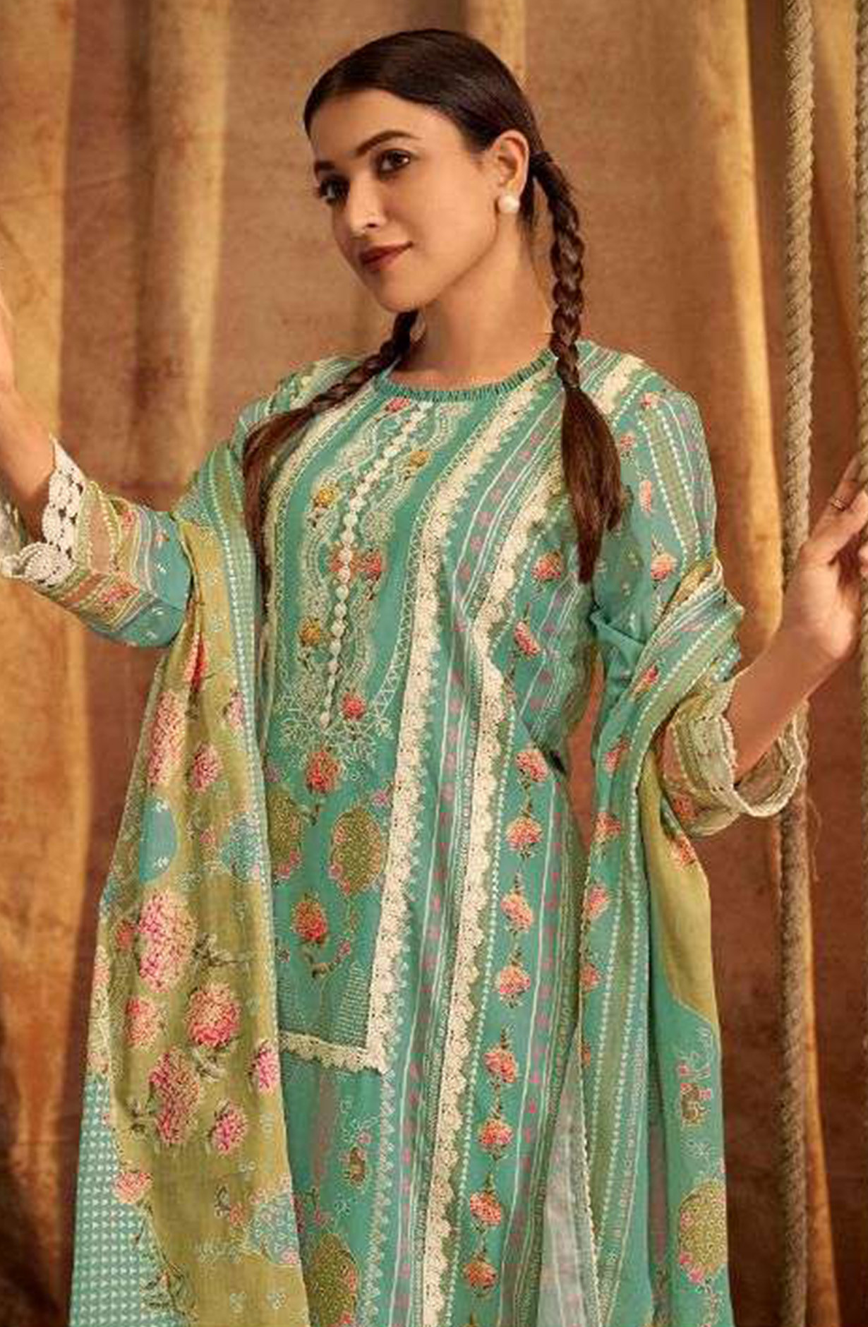 Firozee Pure Cotton Digital Printed Suit with Dupatta - BAC10723