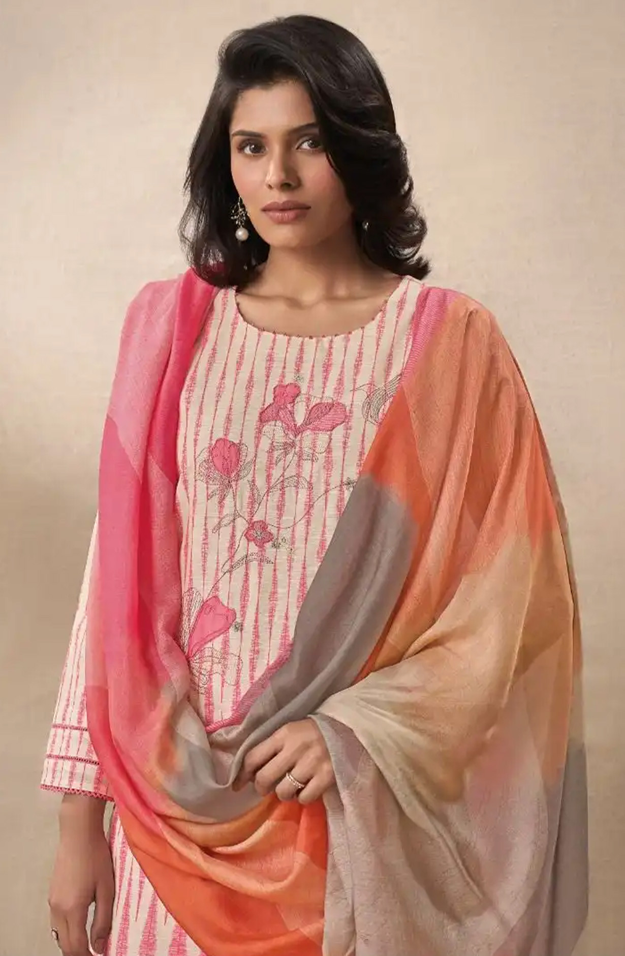 Pink Perissa cotton Beautiful Suit Set with Dupatta - SUK14031A
