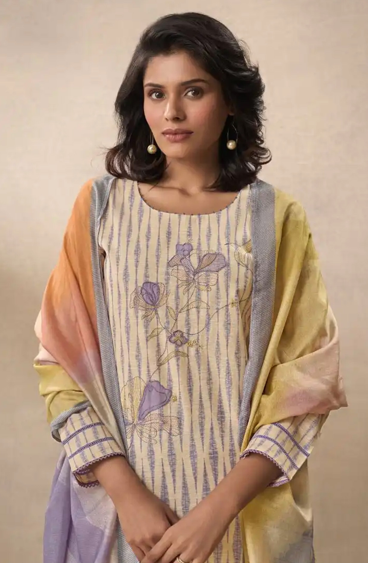 Purple Perissa cotton Beautiful Suit Set with Dupatta - SUK14031B