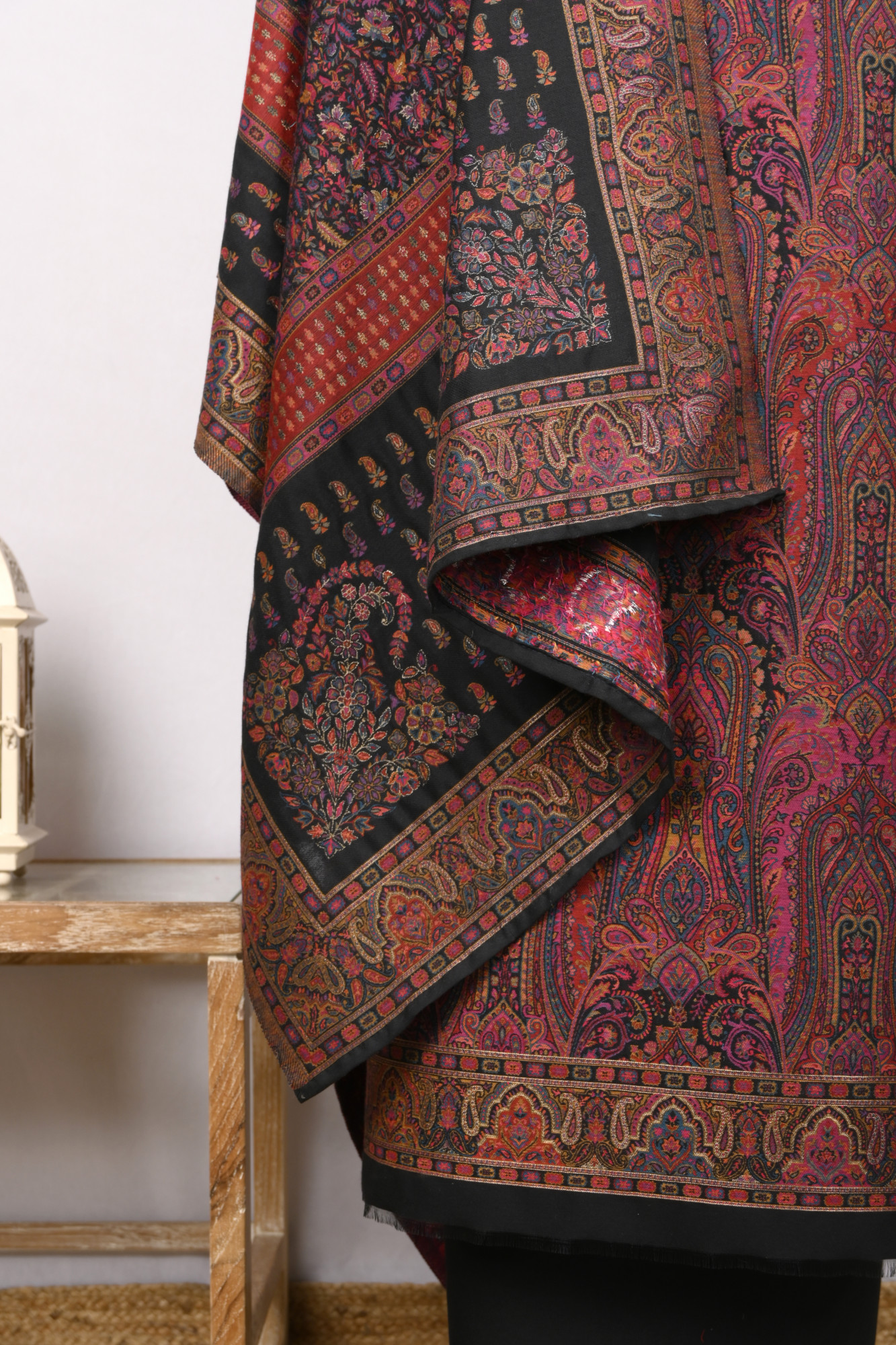 Black Spun Digital printed Suit with Dupatta - 1000-0455A