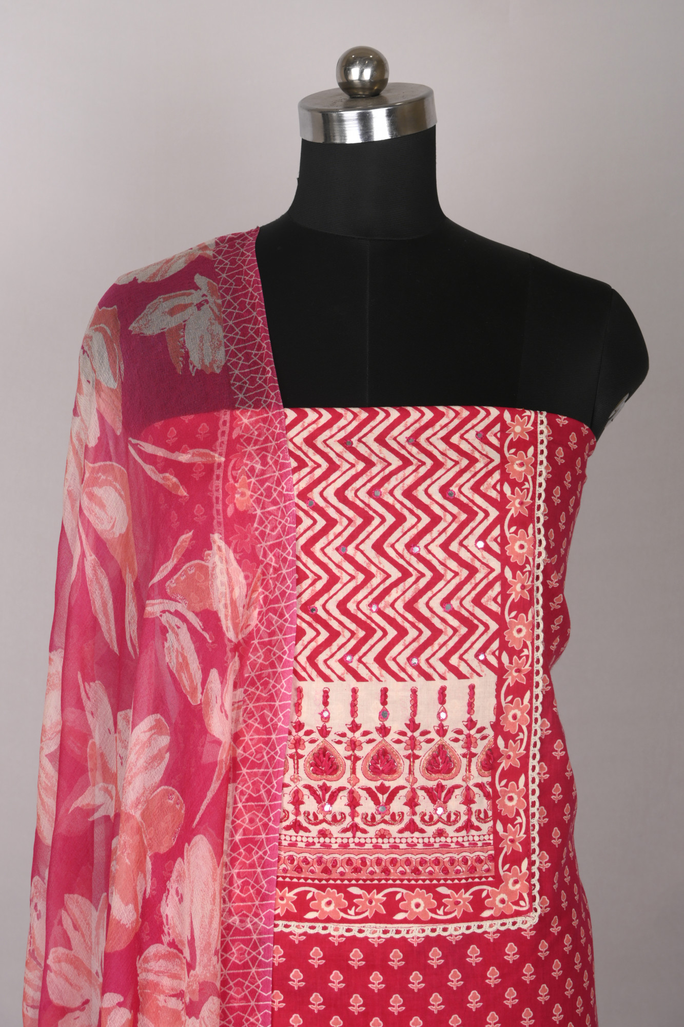 Rani Cotton Beautiful Suit Set with Dupatta - 983-4807-36-2D