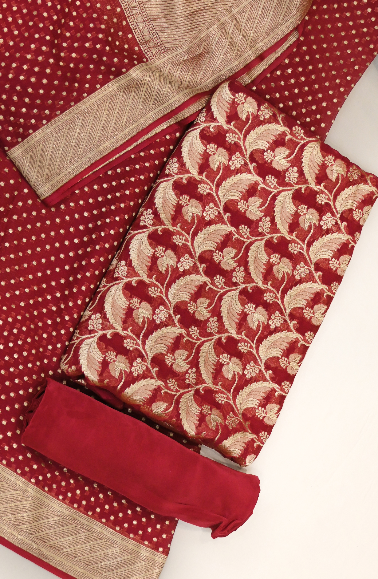 Maroon Banarsi Suit Set with Beautiful Dupatta - 1021-KDIWATER-2F
