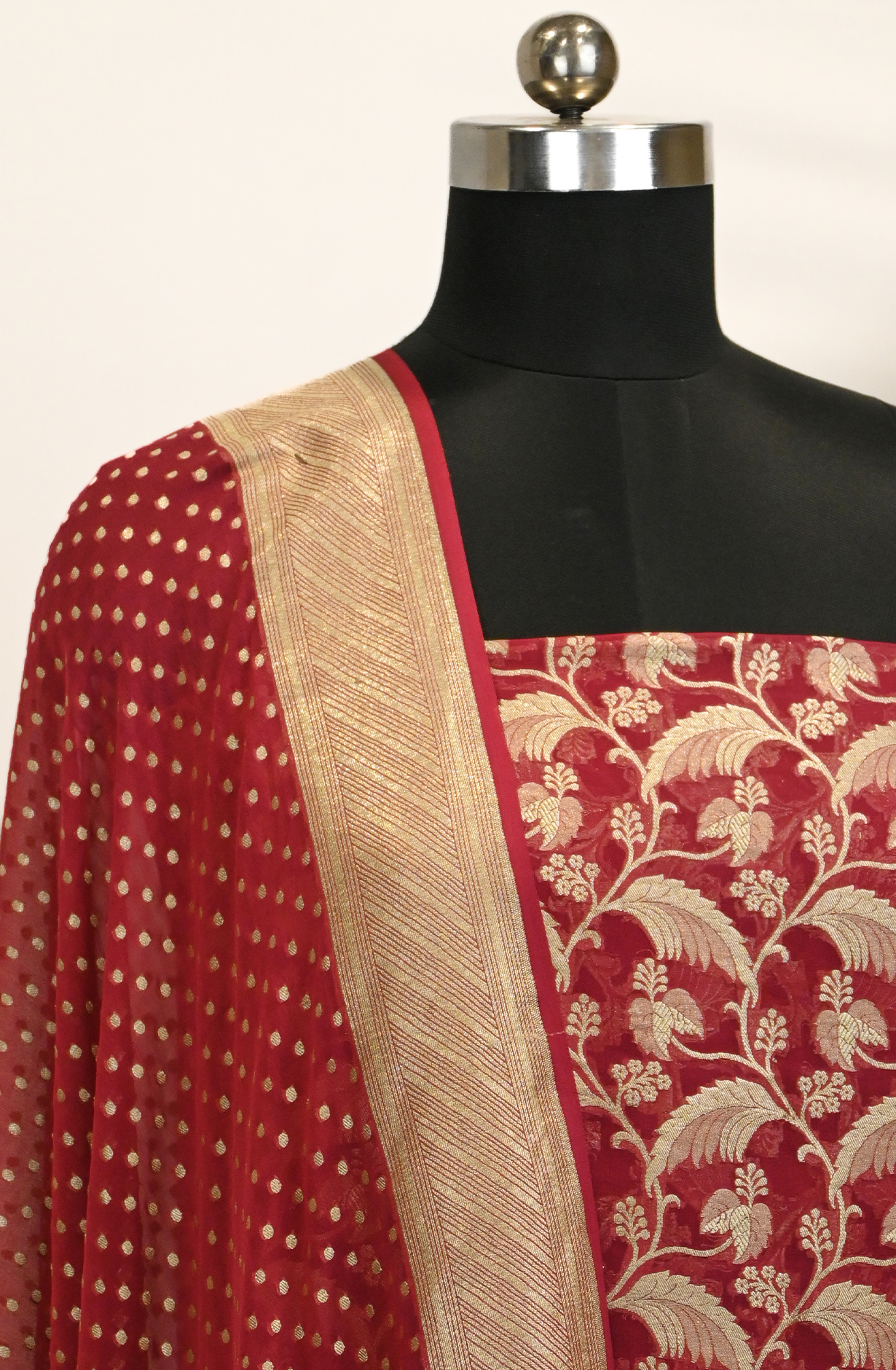 Maroon Banarsi Suit Set with Beautiful Dupatta - 1021-KDIWATER-2F