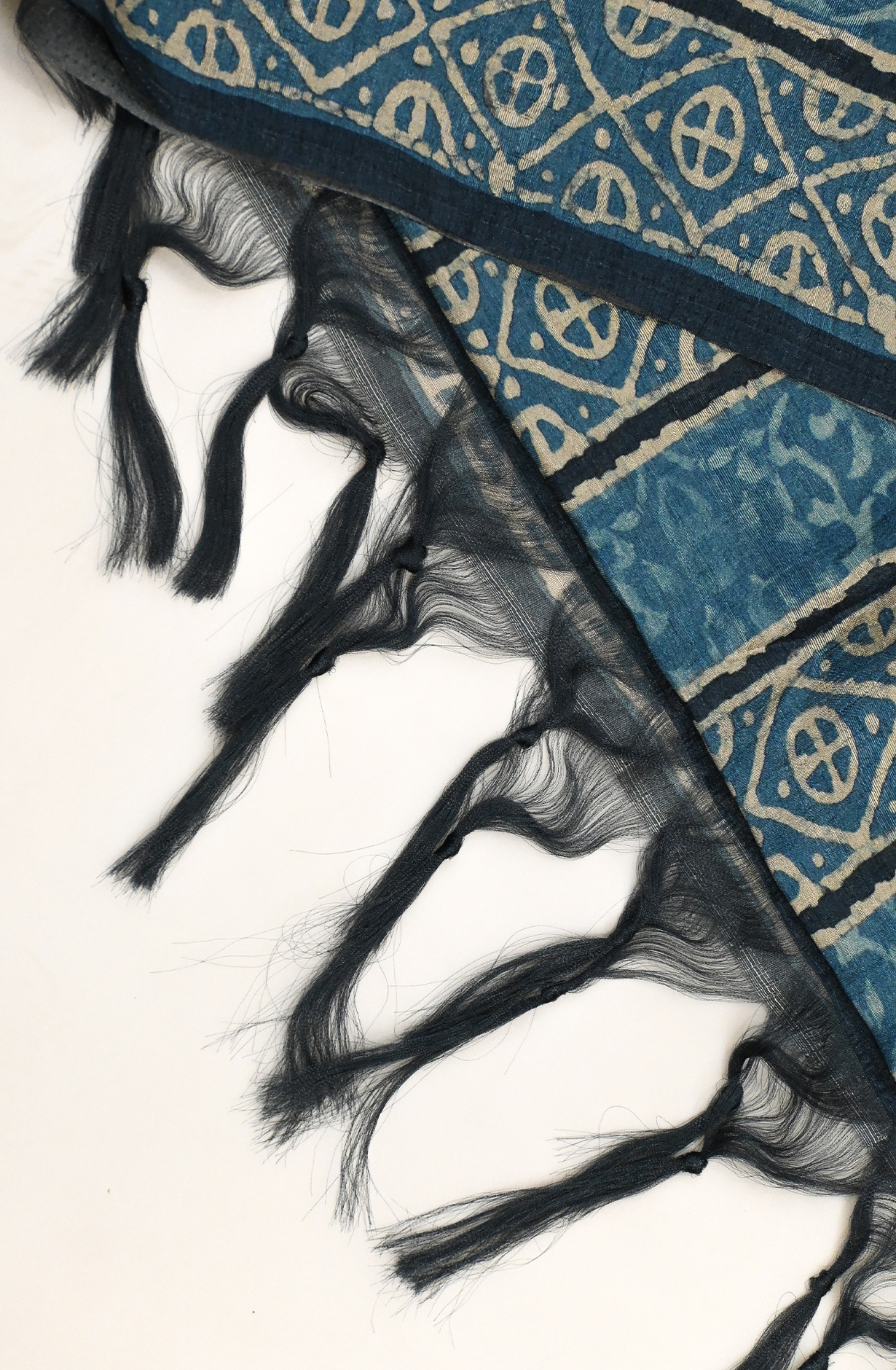 Blue Art Tussar Suit Set with Dupatta - 220-5384B