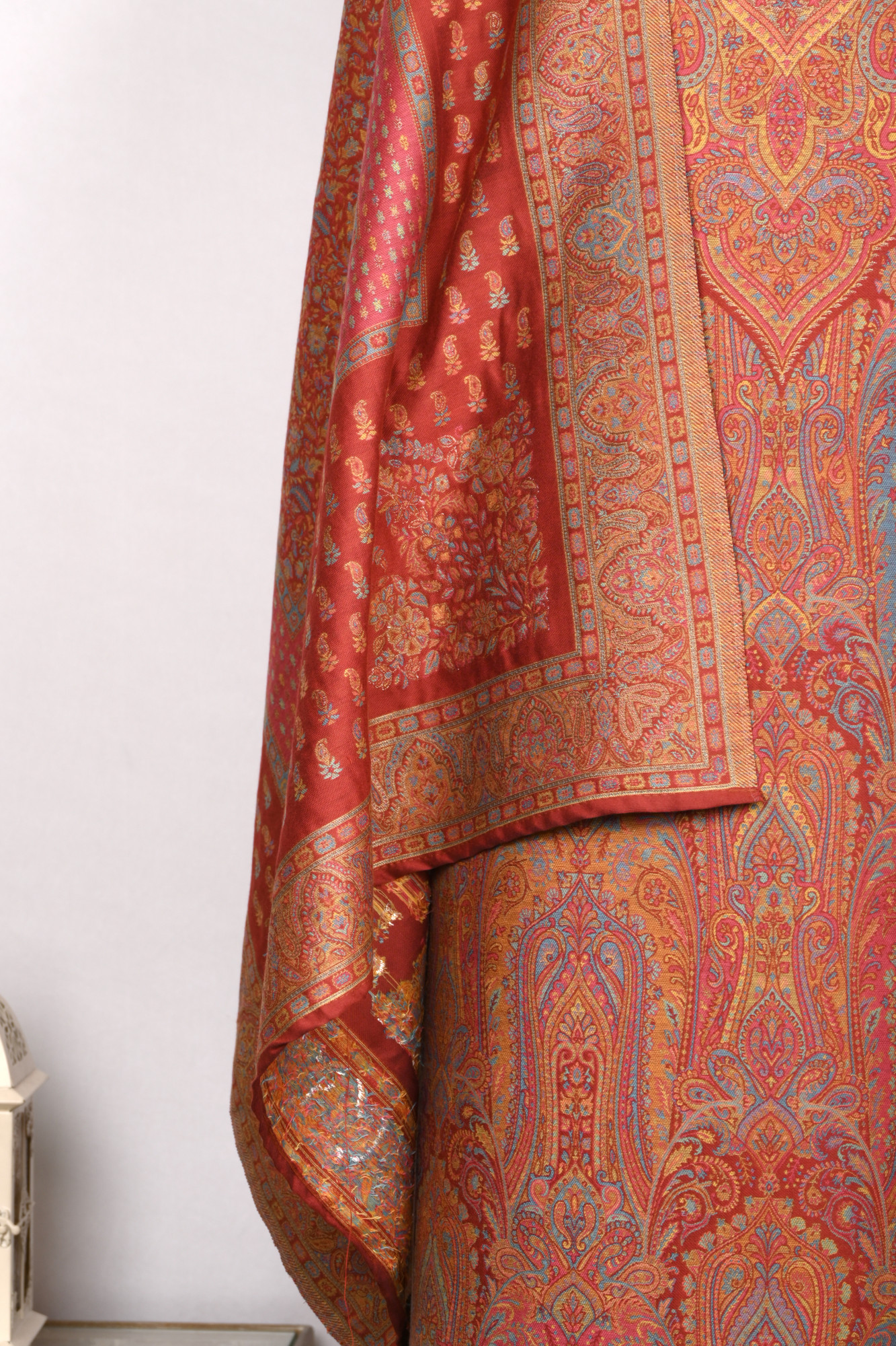 Maroon Pashmina Suit set with Dupatta- 1000-0455