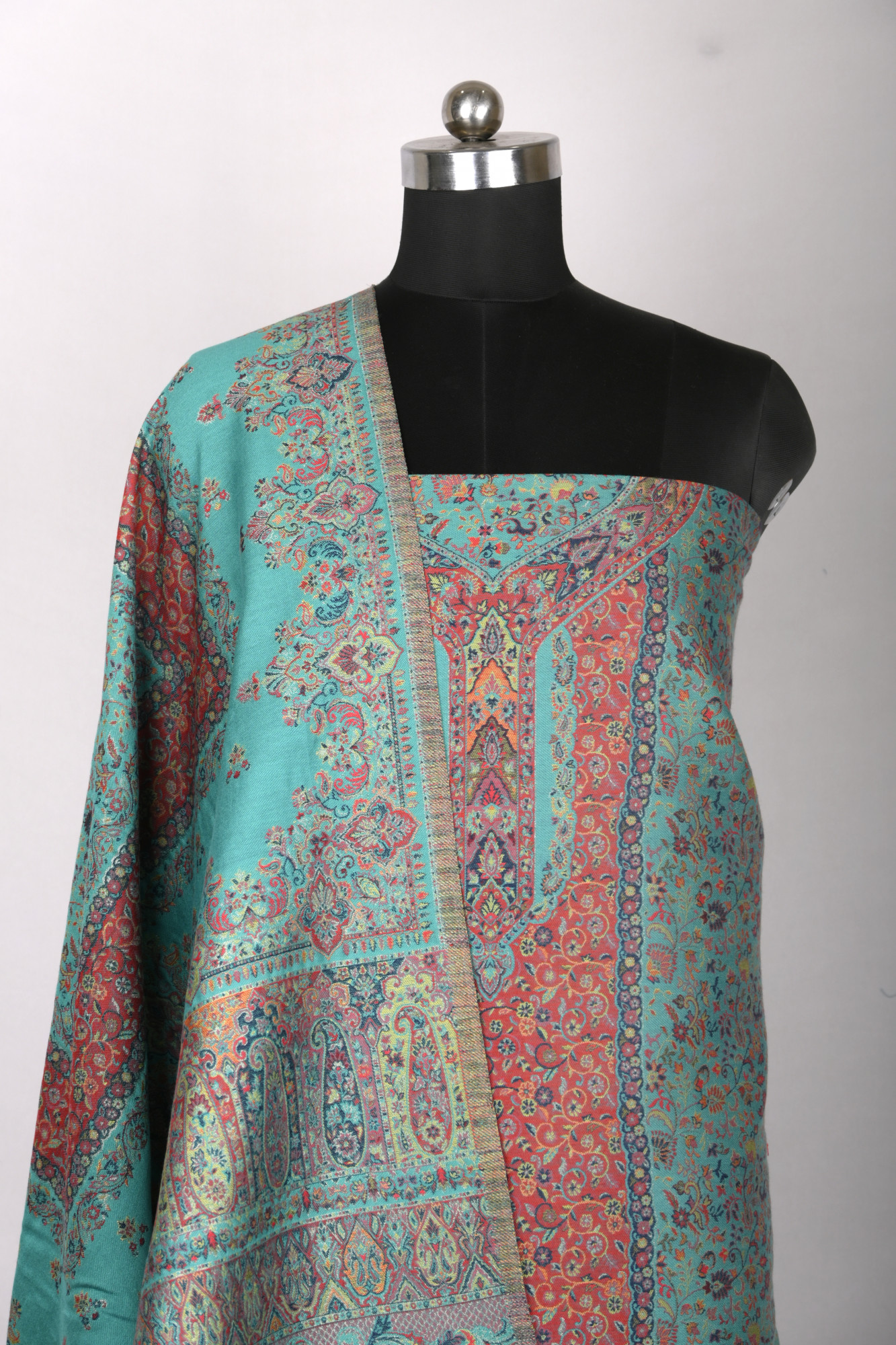 Firozee Pashmina Suit set with Dupatta- 1000-0411A