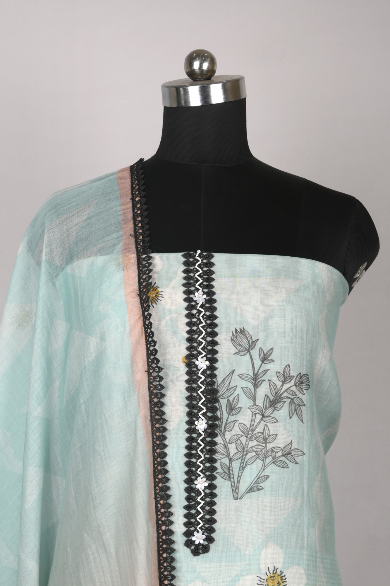 Firozee Mul Cotton Beautiful Suit Set with Dupatta - 1001-JSB1033A