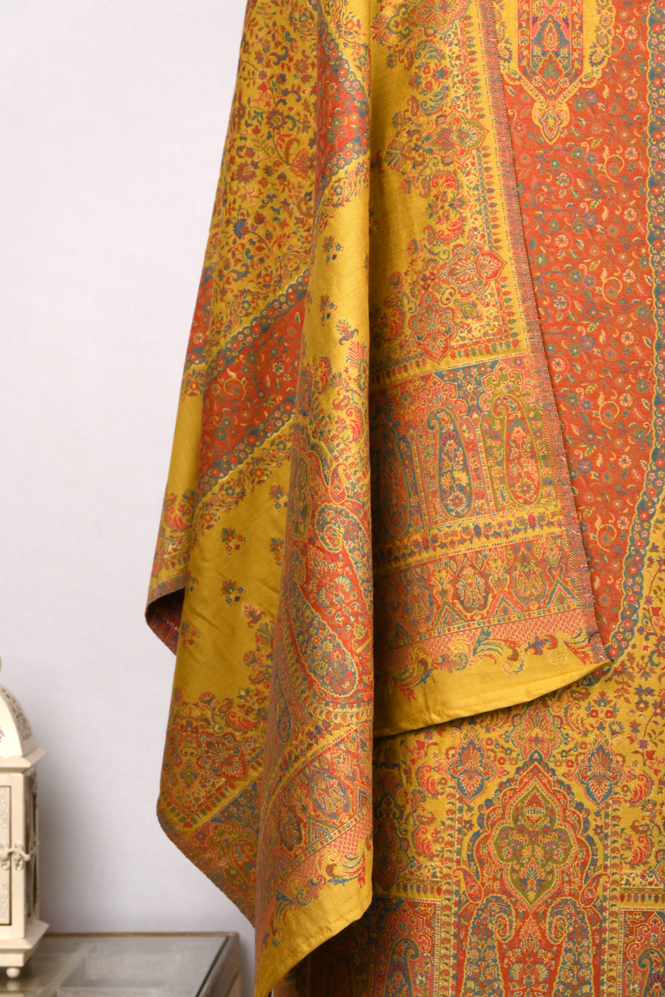 Mustard Pashmina Suit set with Dupatta- 1000-0411E