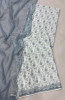 Blue pure cotton unstitched beautiful Suit Set with Dupatta - SAHNT119B