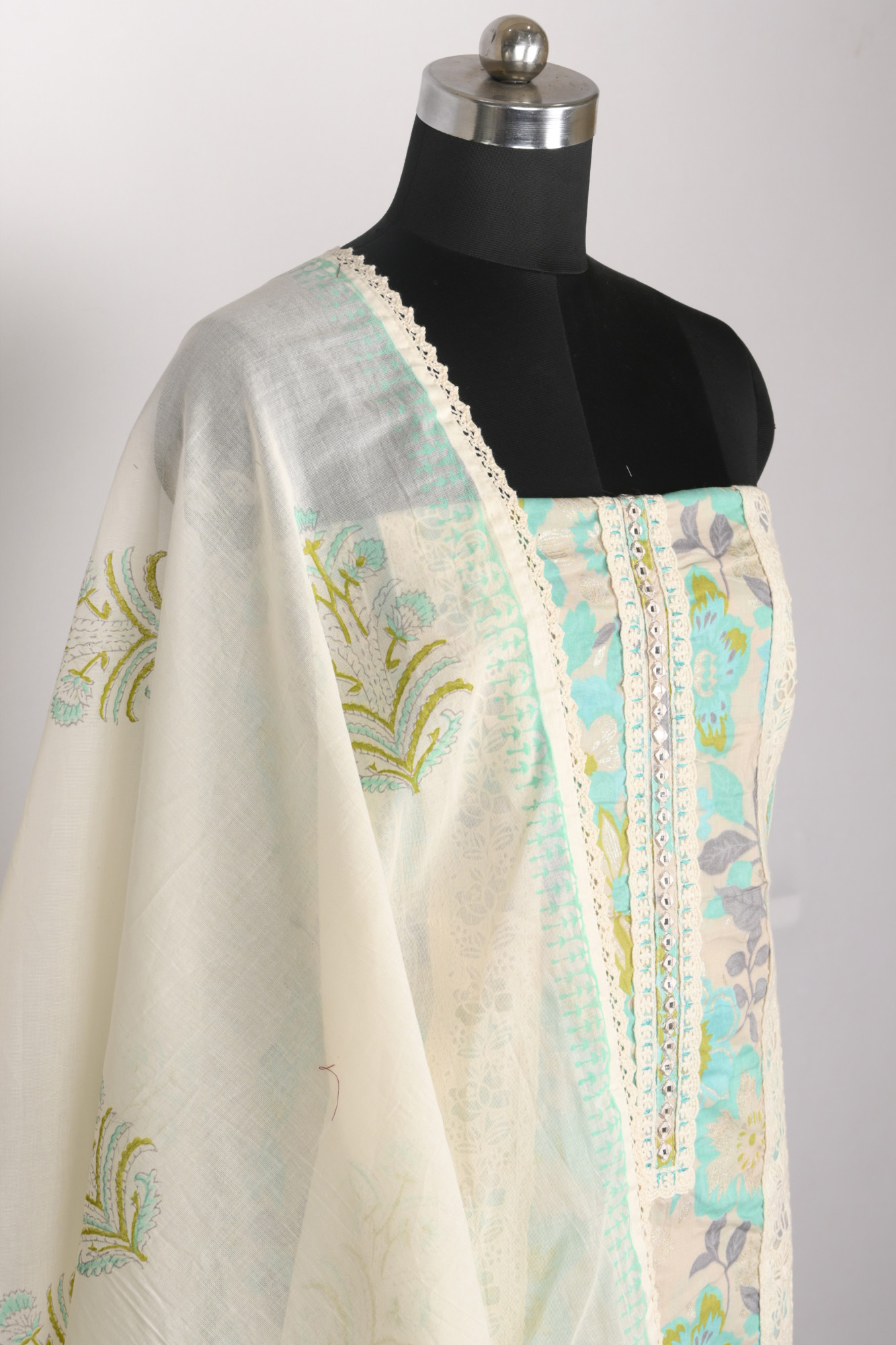 Firozee Cotton Beautiful Suit Set with Dupatta - 944-5858