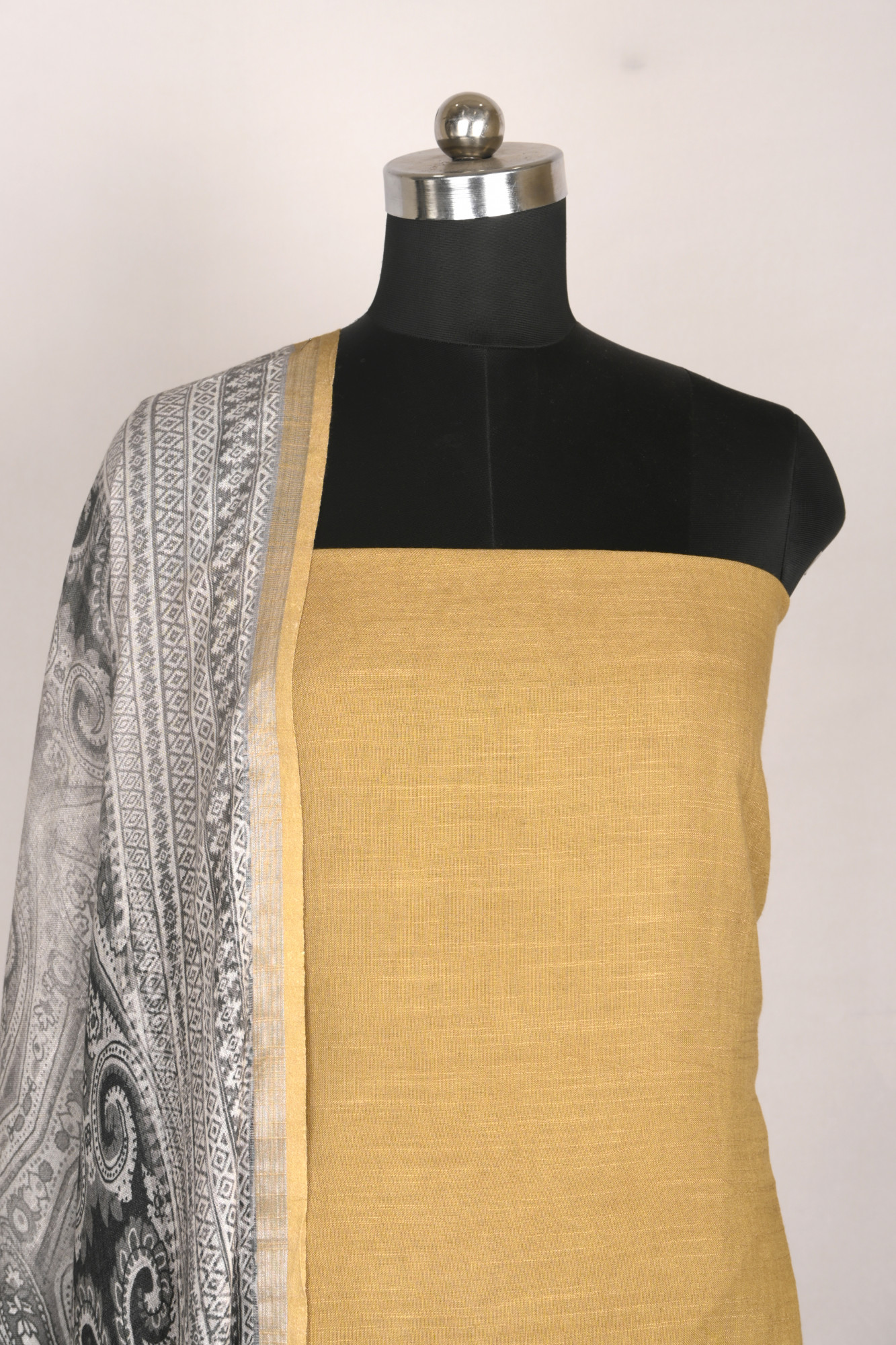 Mehandi Linen Beautiful Suit Set with Dupatta - 996-CTLN1111-5C