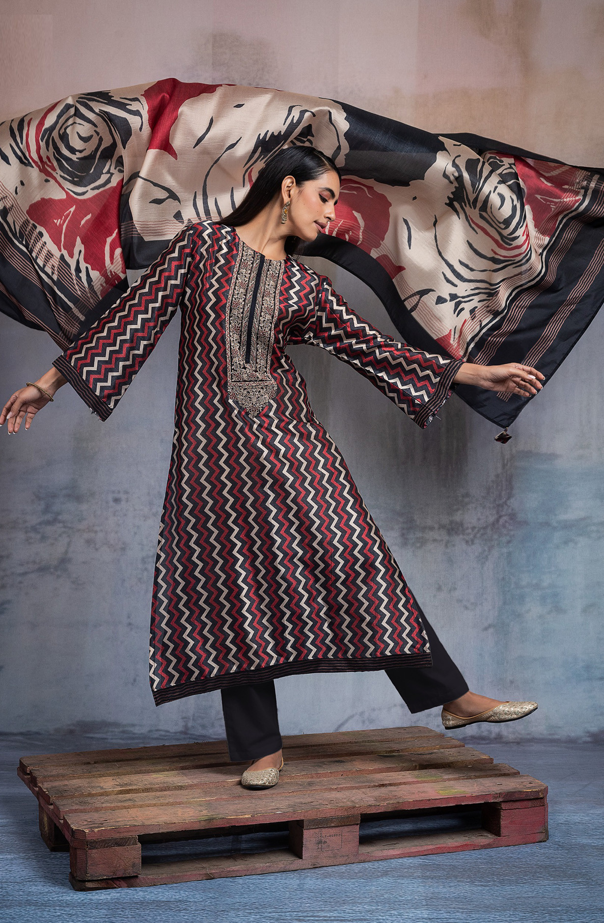 Maroon Beautiful Silk Suit Set with Dupatta - R157-SPR2602B