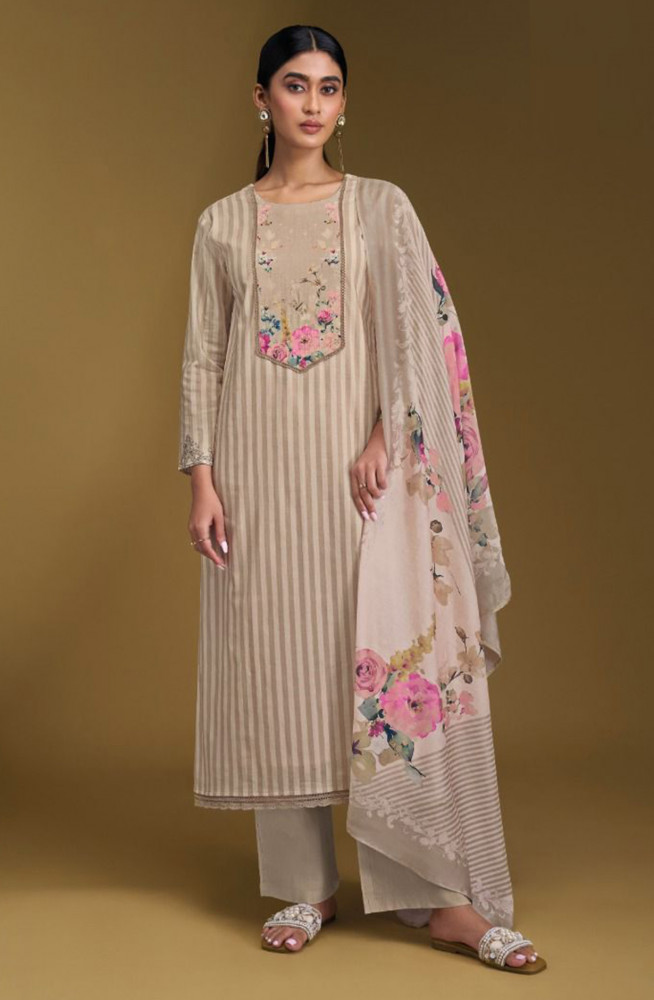 Image of Fawn Lawn cotton Beautiful Suit Set with Dupatta - NIT11011B